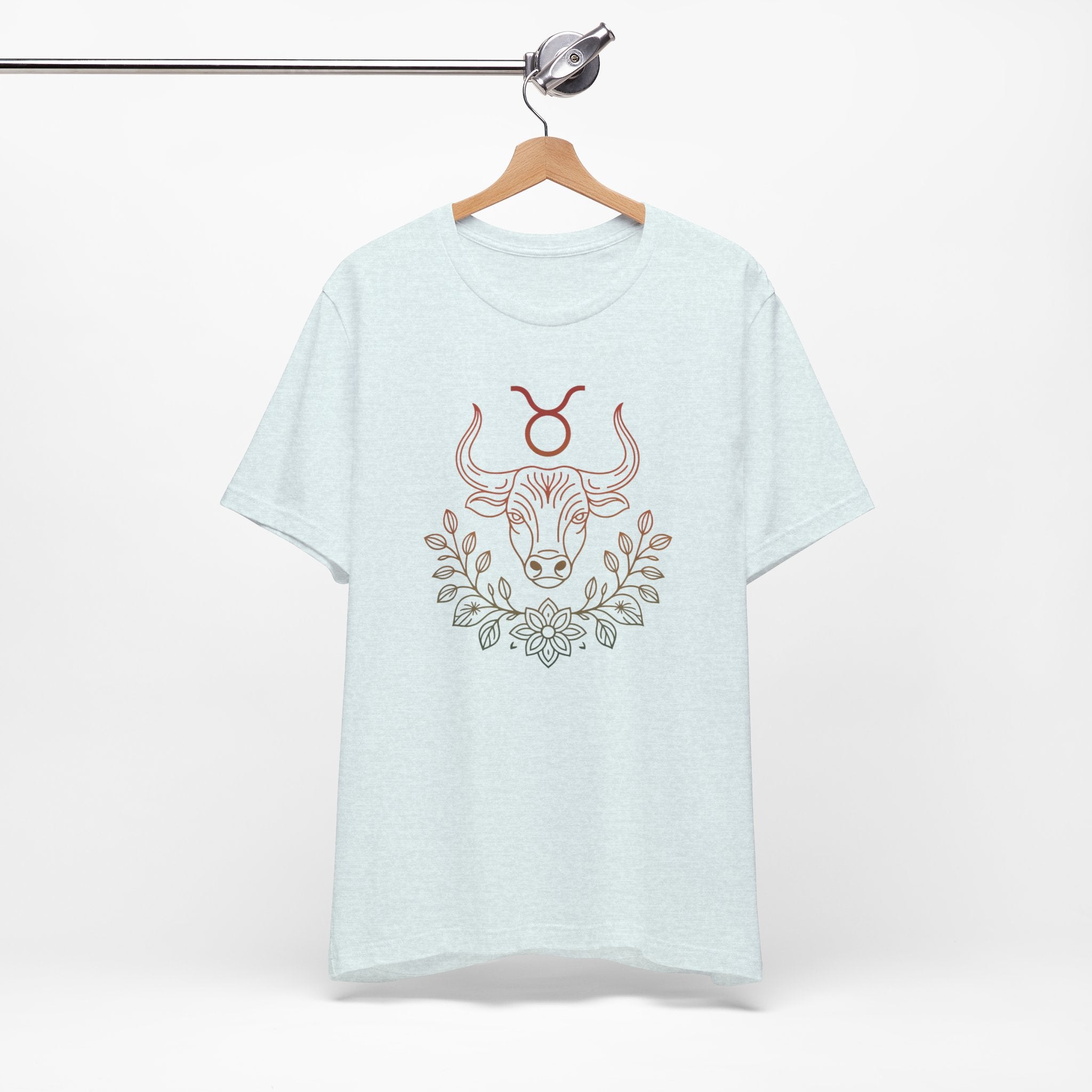 Astrology Zodiac Taurus Unisex Flower T-Shirt