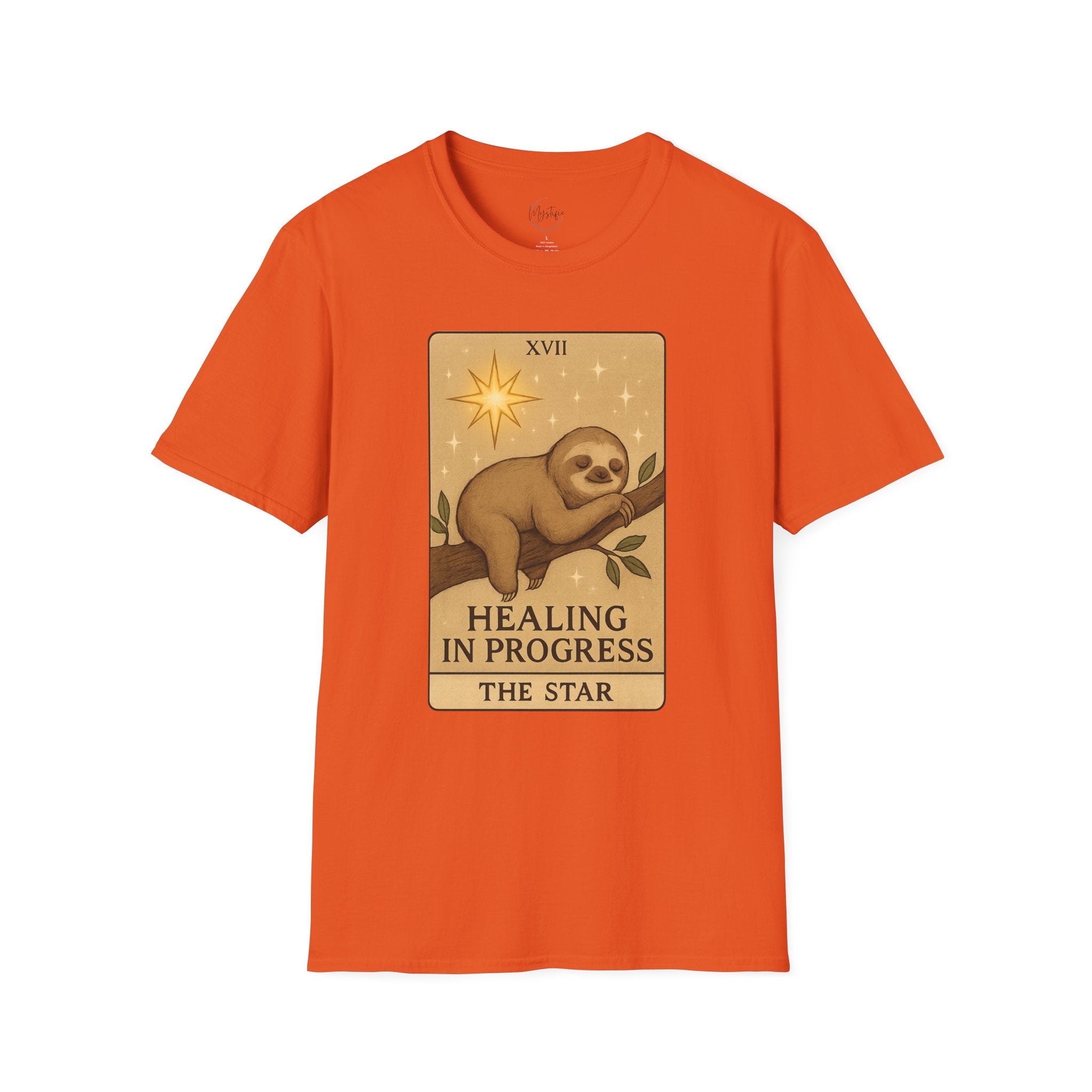 Sloth Tarot 'Healing in Progress' Unisex T-Shirt - The Star Tarot Card