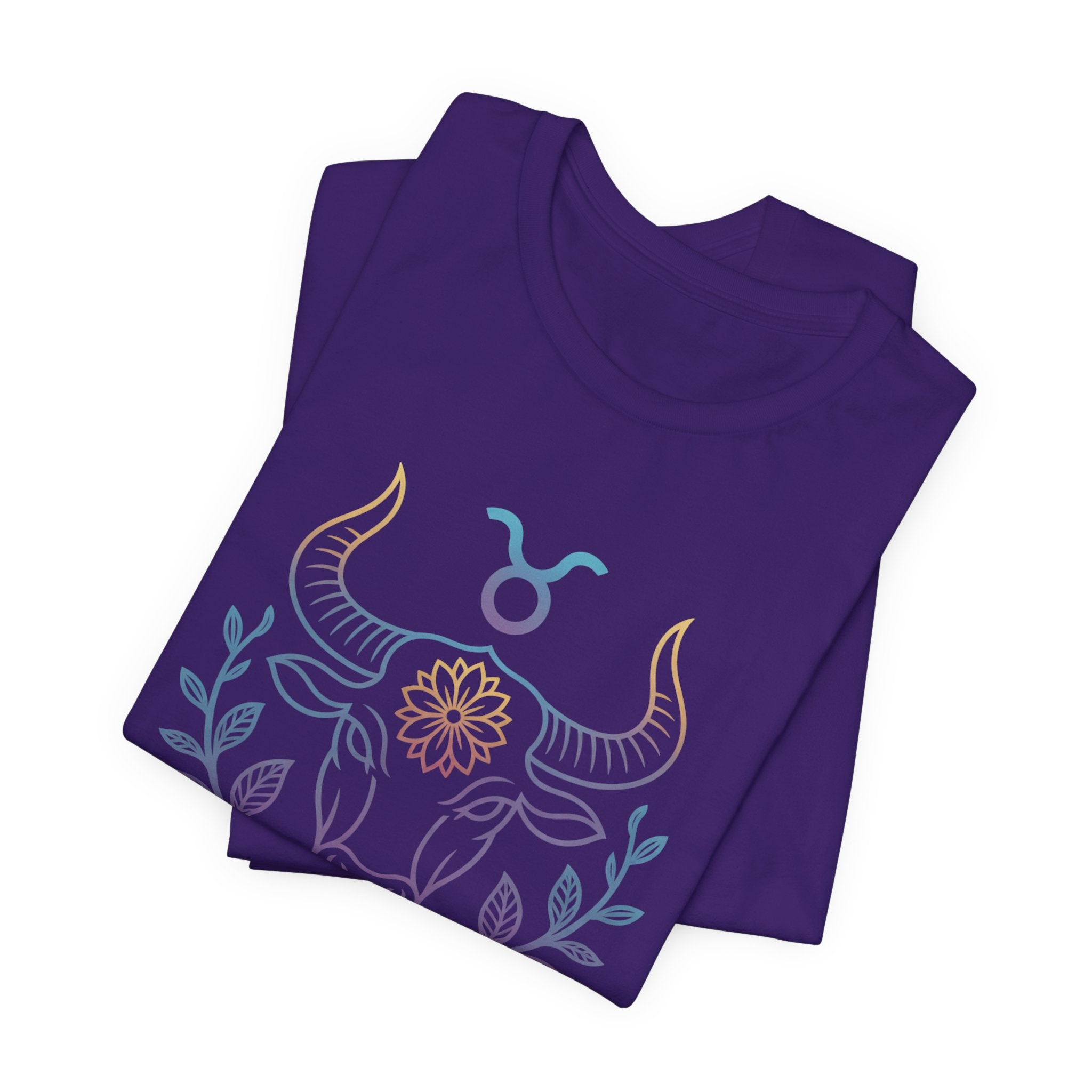 Astrology Zodiac Taurus Unisex Flower Mandala T-Shirt