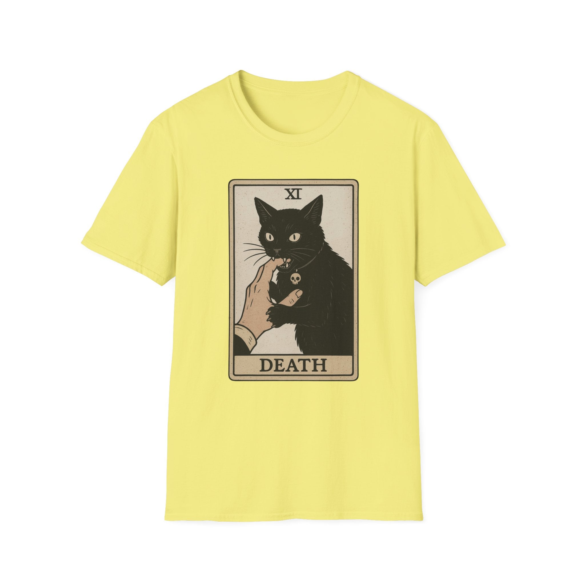 Death Tarot Card Black Cat Unisex T-Shirt