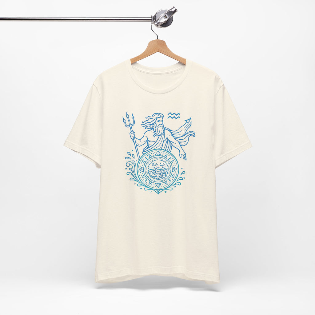 Astrology Zodiac Aquarius Poseidon Mandala Unisex T-Shirt