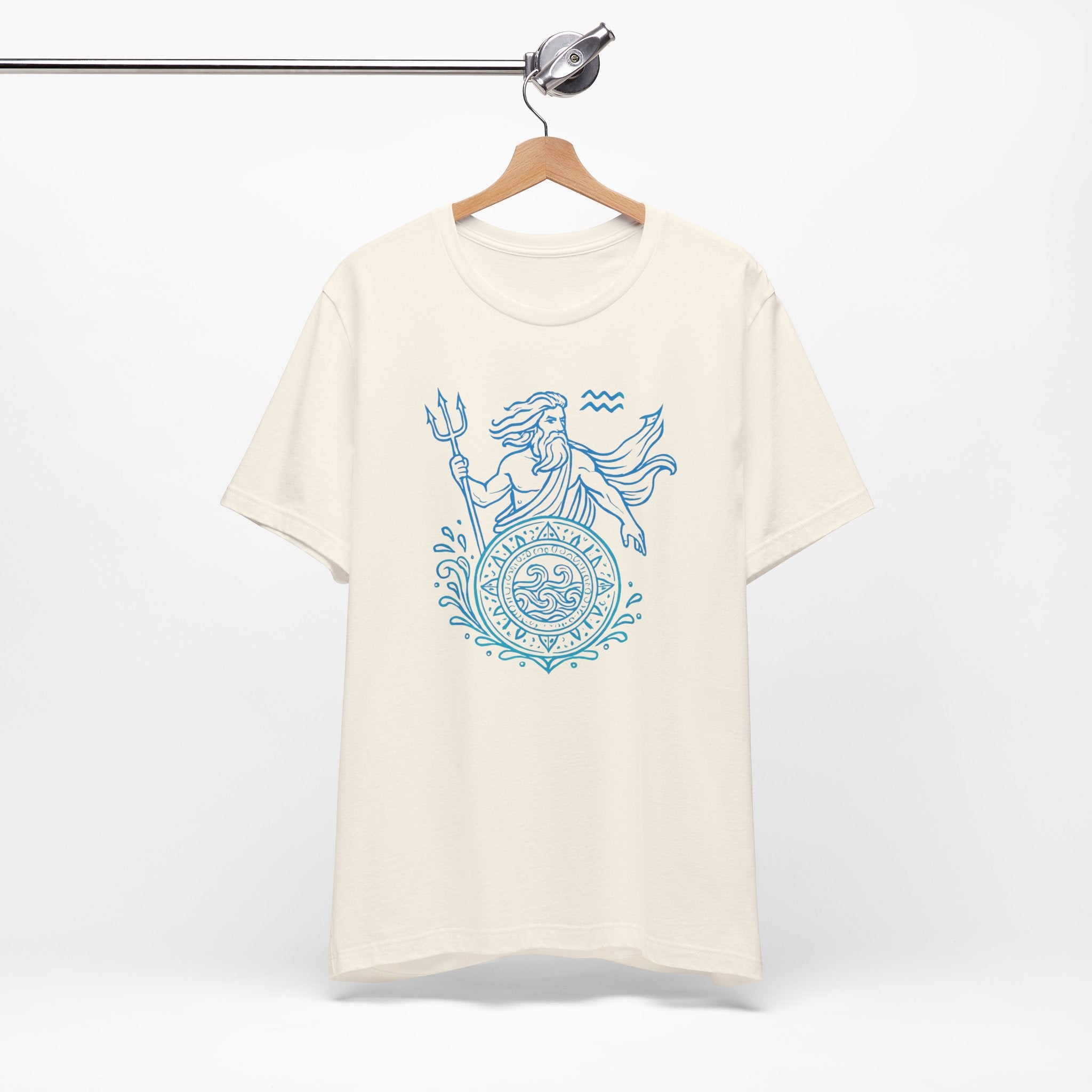 Astrology Zodiac Aquarius Poseidon Mandala Unisex T-Shirt