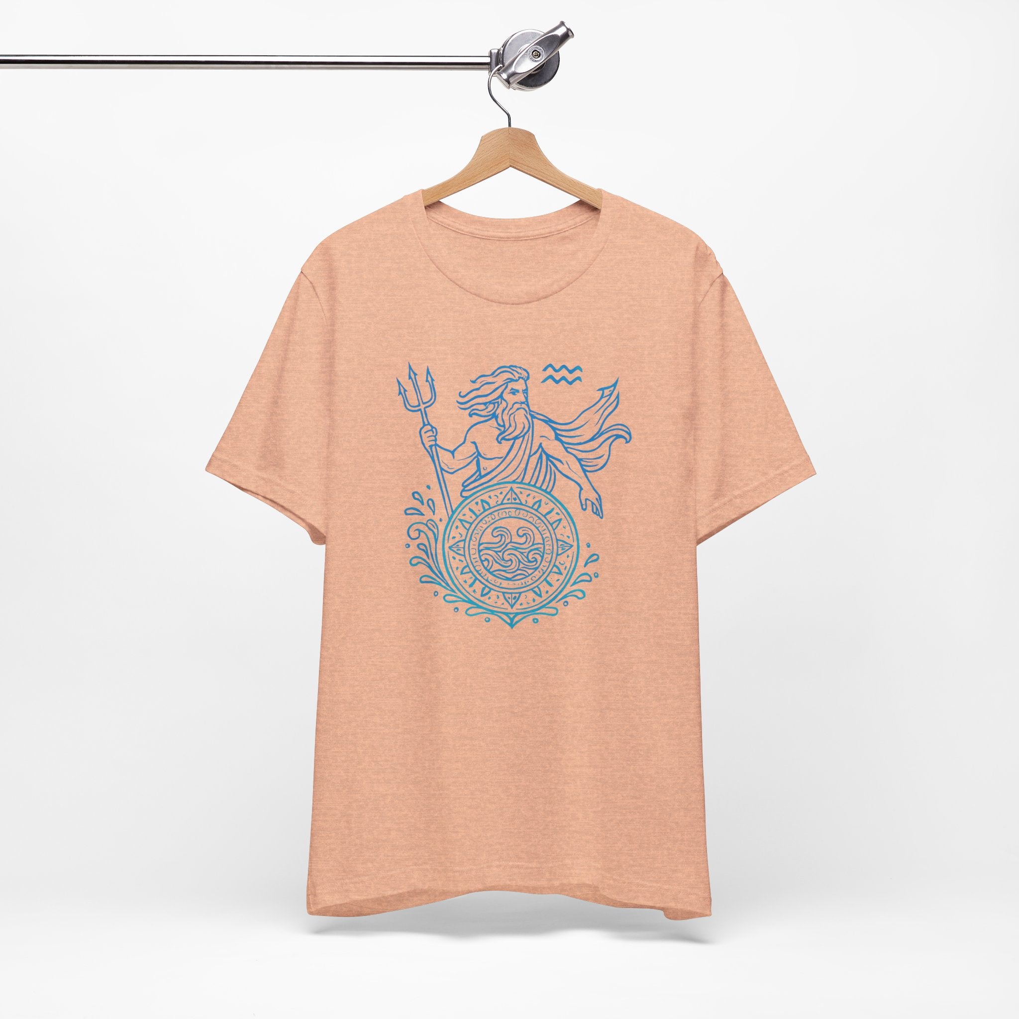 Astrology Zodiac Aquarius Poseidon Mandala Unisex T-Shirt