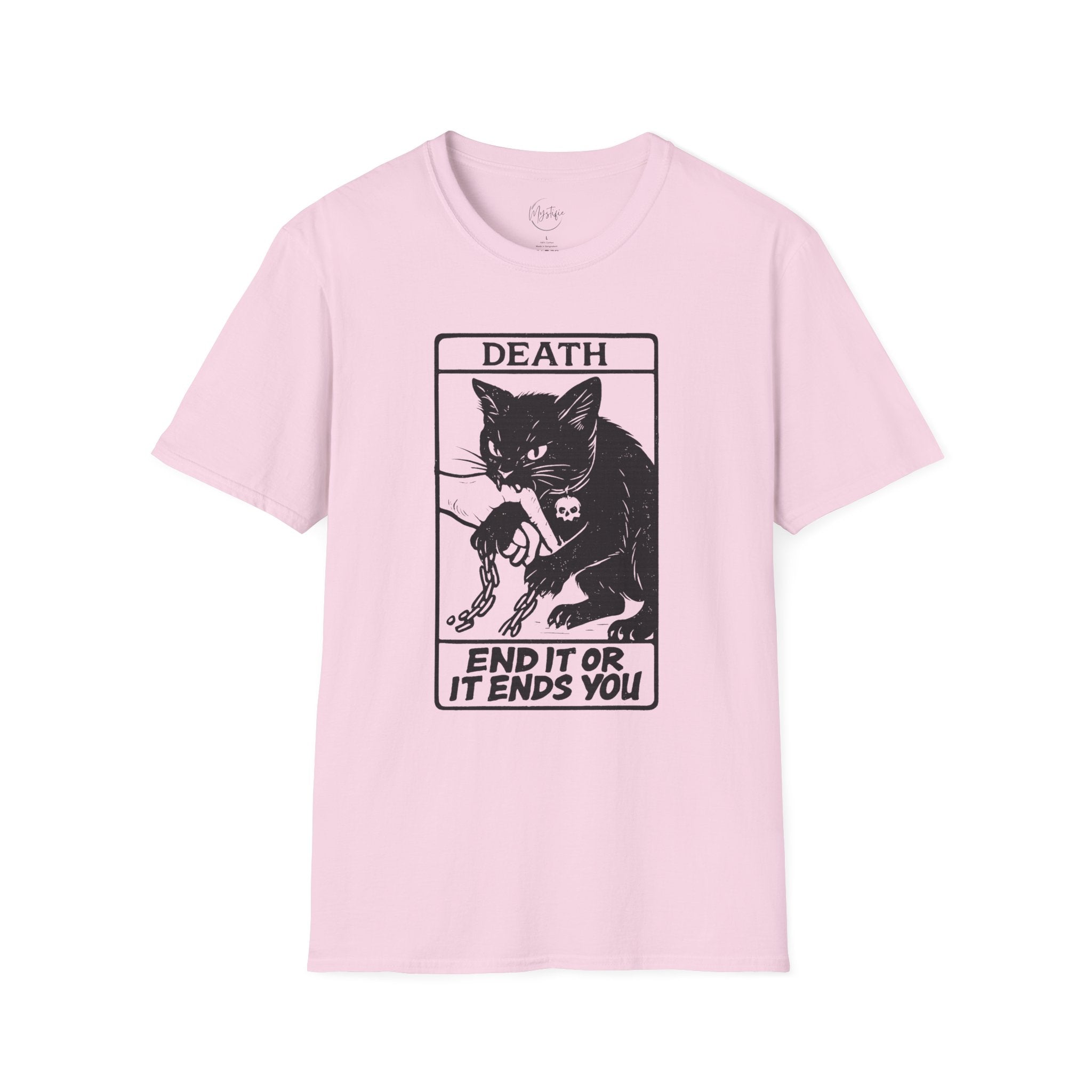 Tarot Card Death Black Cat Unisex T-Shirt