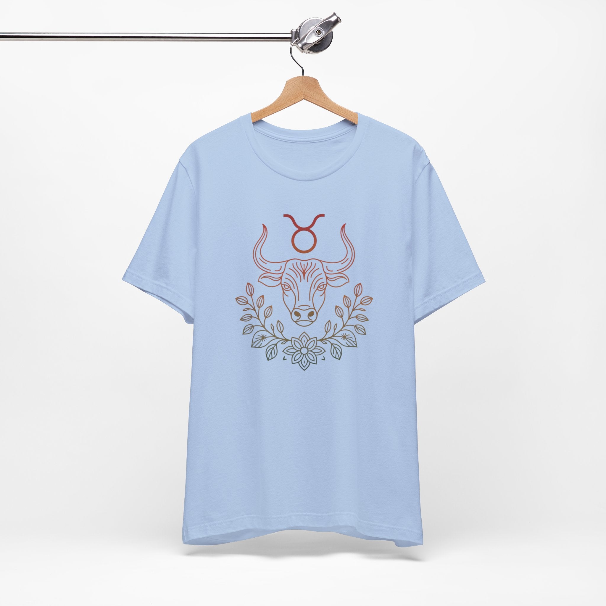 Astrology Zodiac Taurus Unisex Flower T-Shirt