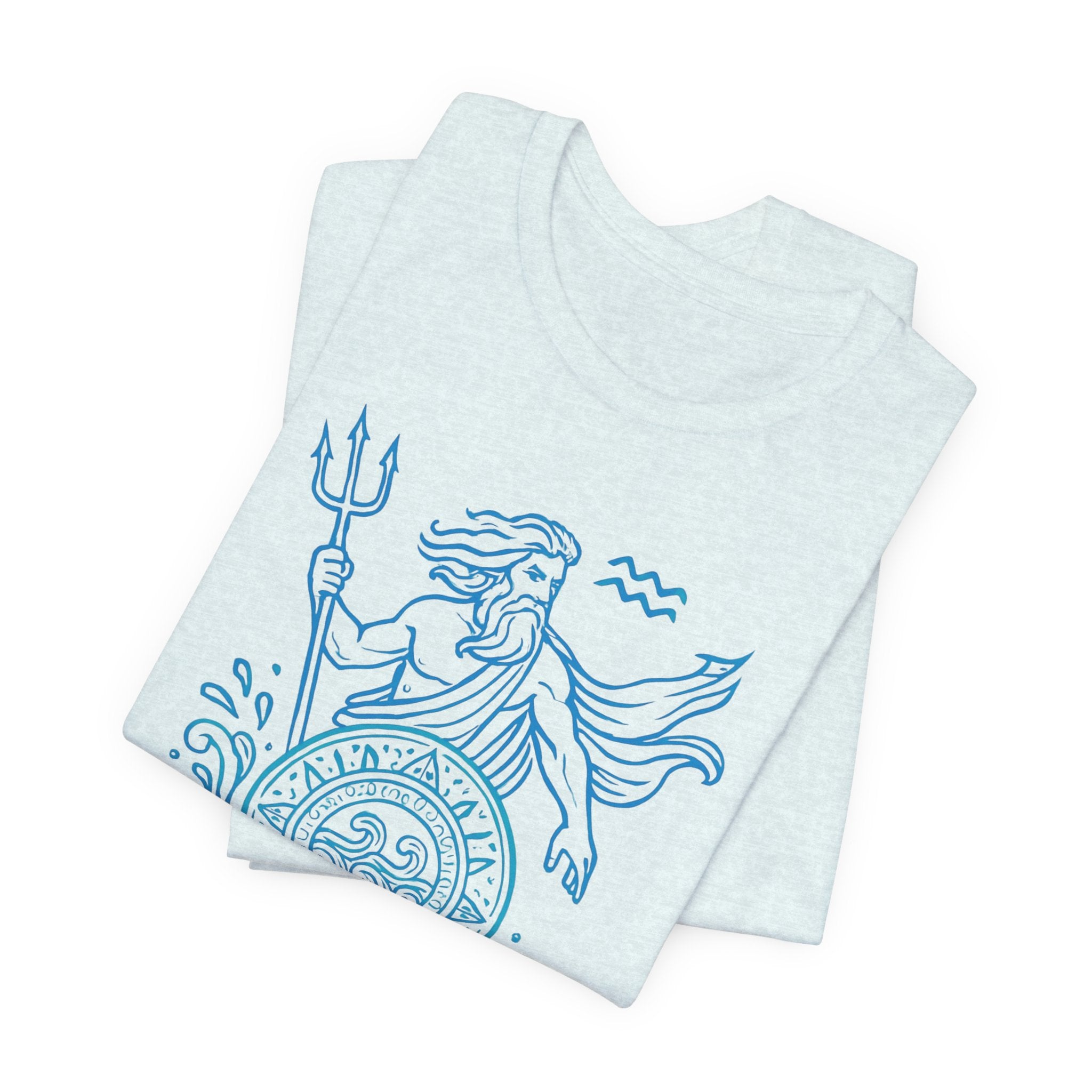 Astrology Zodiac Aquarius Poseidon Mandala Unisex T-Shirt