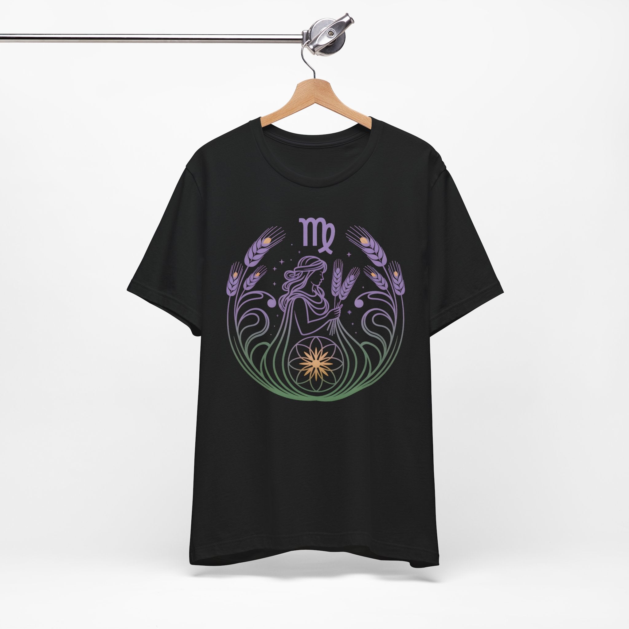 Astrology Zodiac Virgo Unisex Mandala T-Shirt