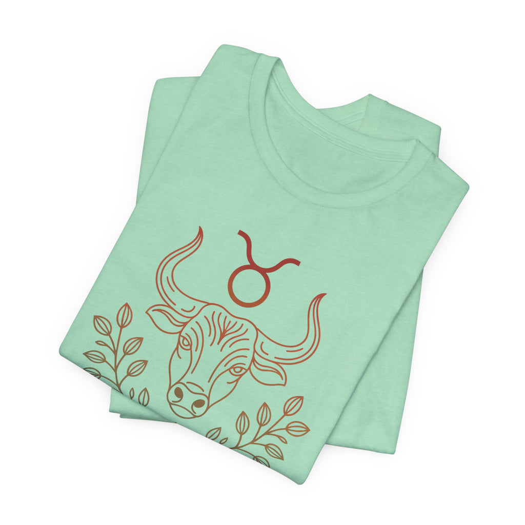 Astrology Zodiac Taurus Unisex Flower T-Shirt