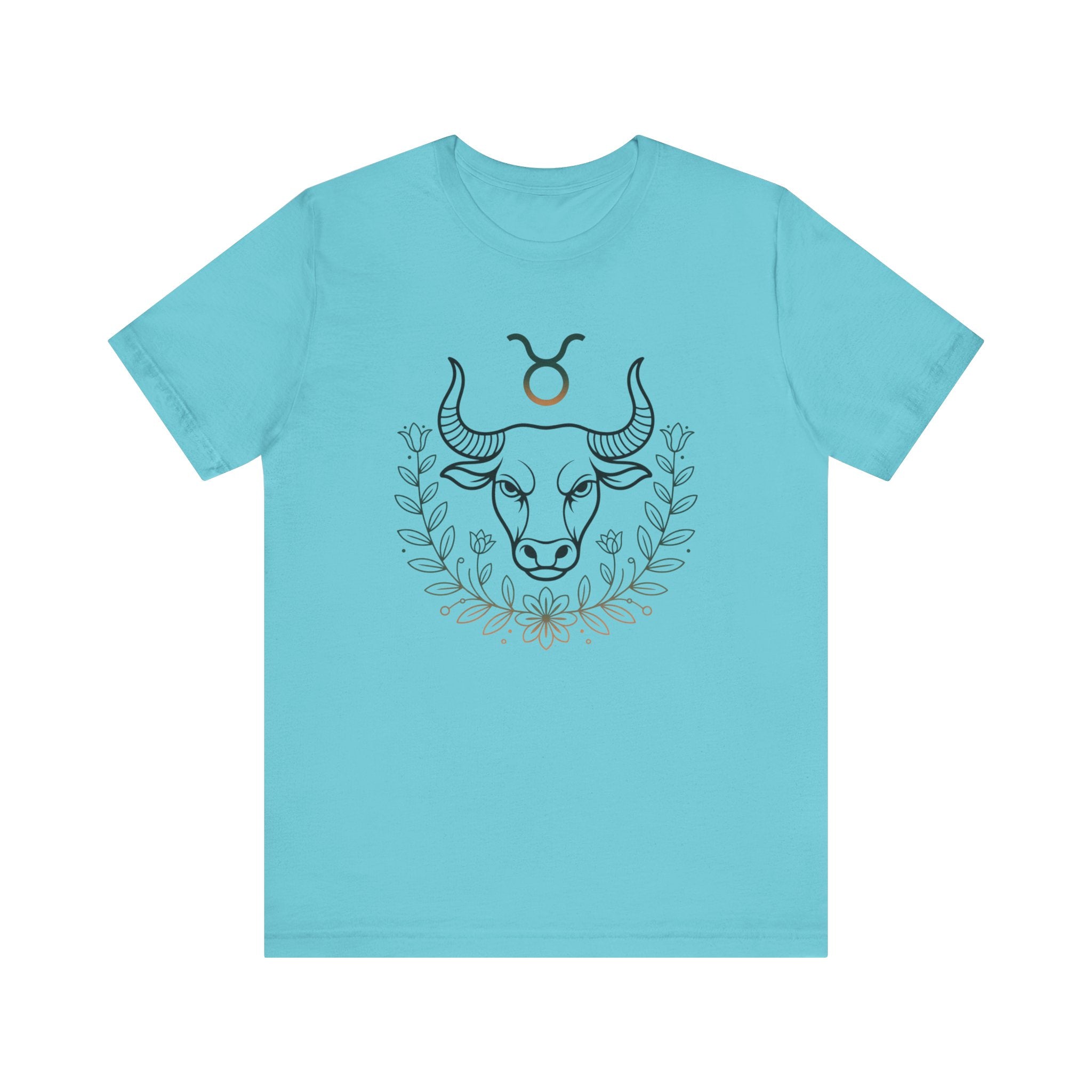 Astrology Zodiac Taurus Unisex Flower T-Shirt