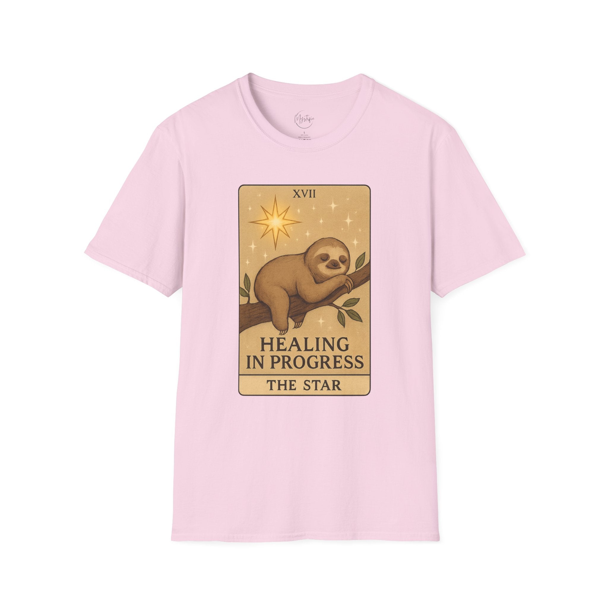 Sloth Tarot 'Healing in Progress' Unisex T-Shirt - The Star Tarot Card