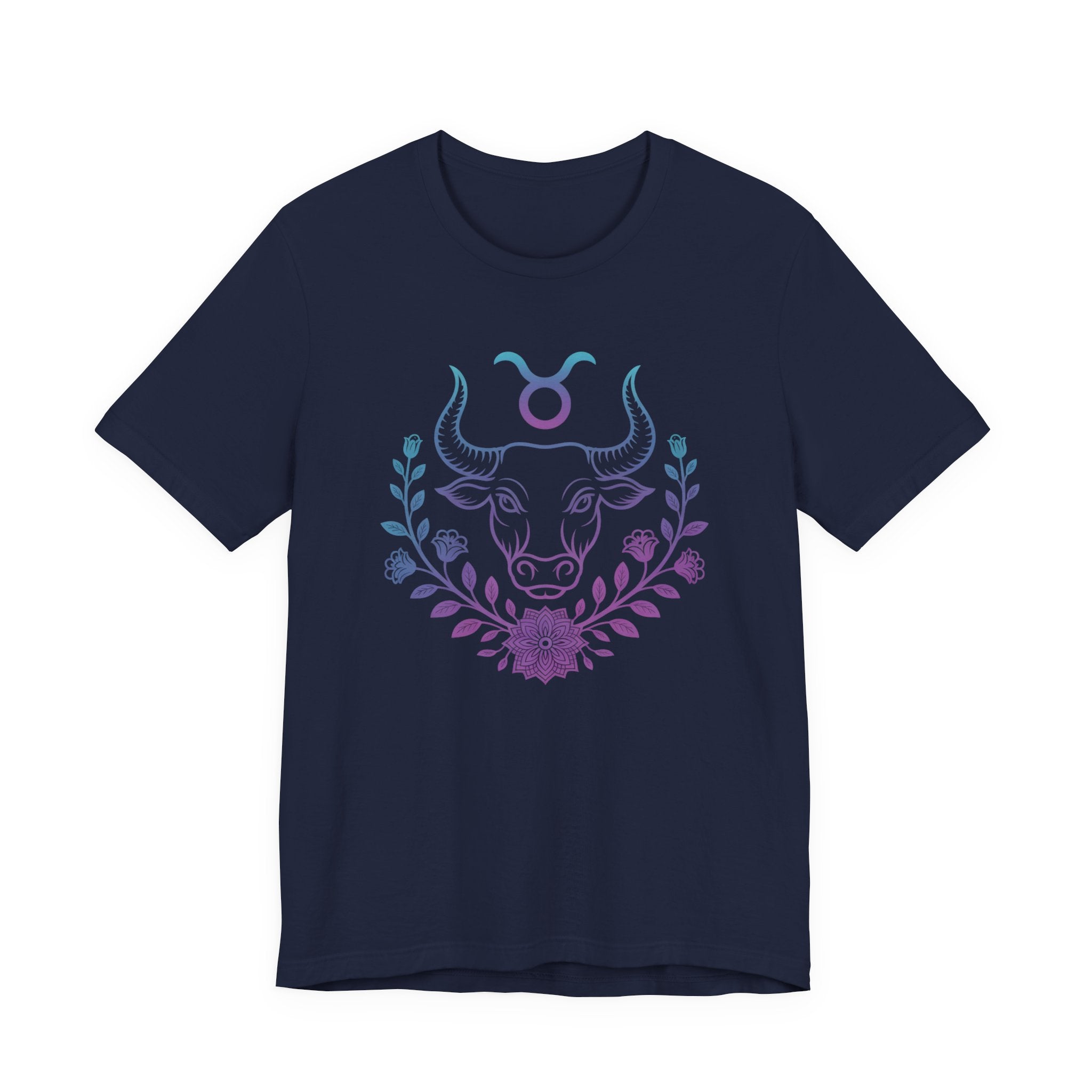 Astrology Zodiac Taurus Unisex Flower Mandala T-Shirt
