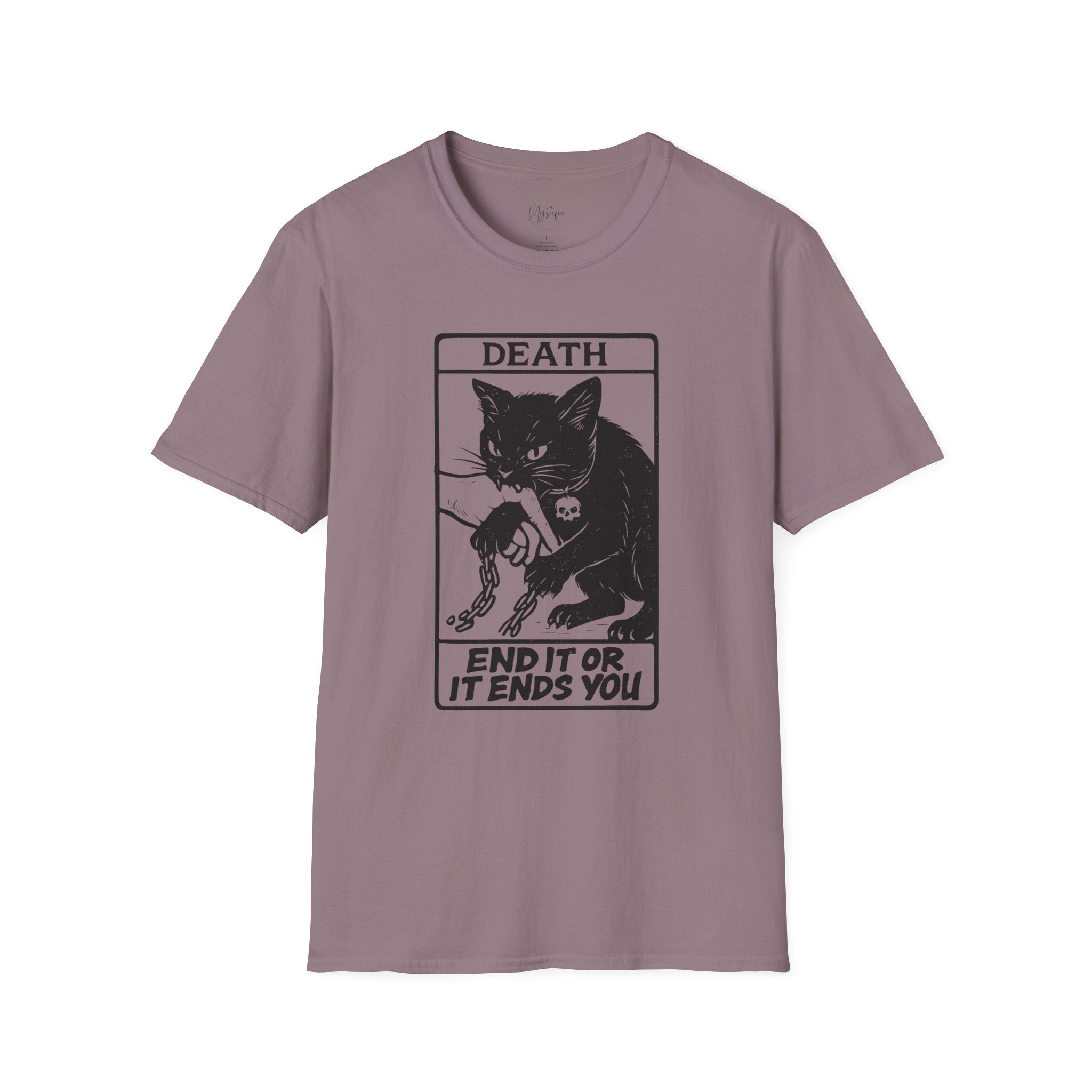 Tarot Card Death Black Cat Unisex T-Shirt