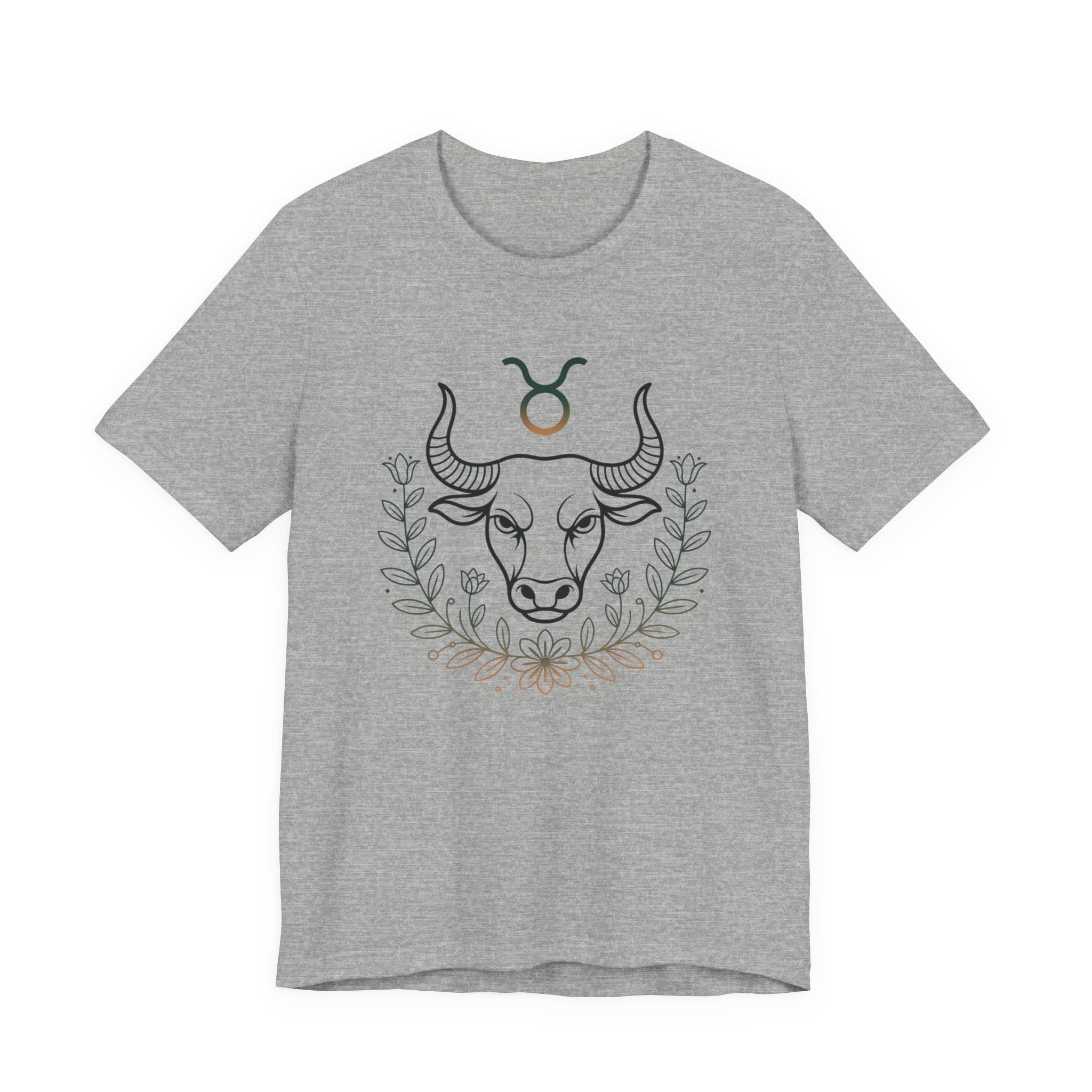 Astrology Zodiac Taurus Unisex Flower T-Shirt