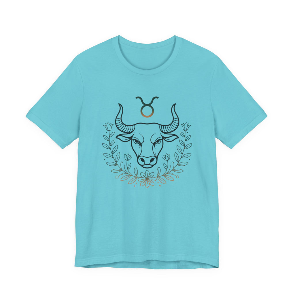 Astrology Zodiac Taurus Unisex Flower T-Shirt
