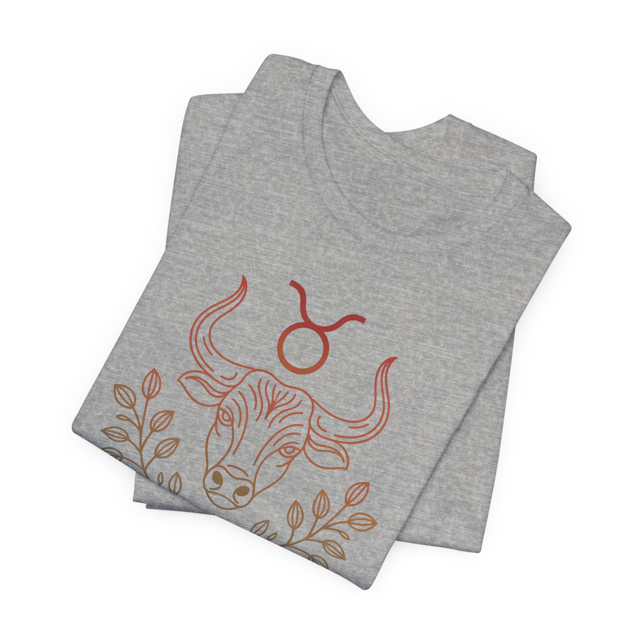 Astrology Zodiac Taurus Unisex Flower T-Shirt