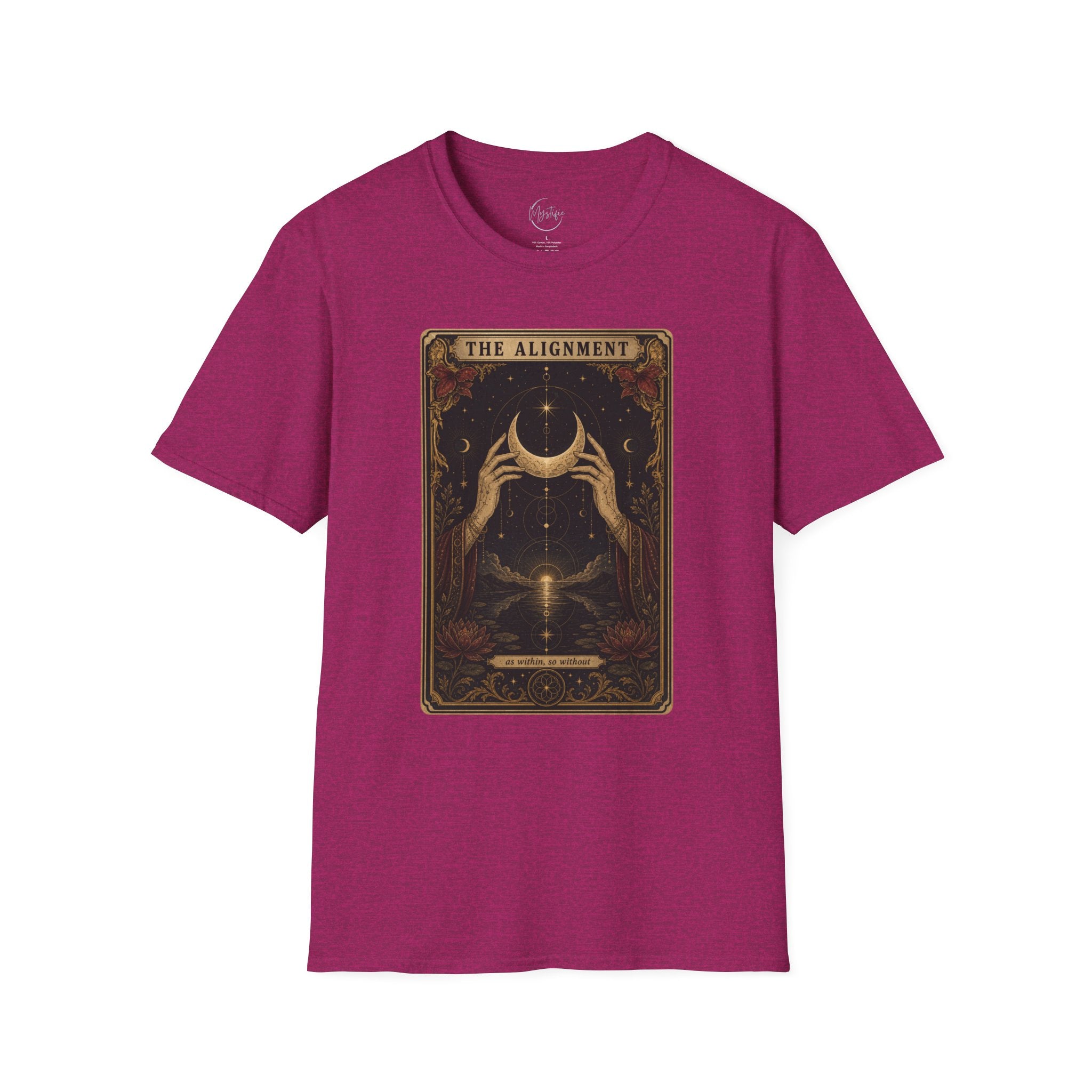 Tarot Moon Graphic Unisex T‑Shirt — "The Alignment" Mystical Crescent Design