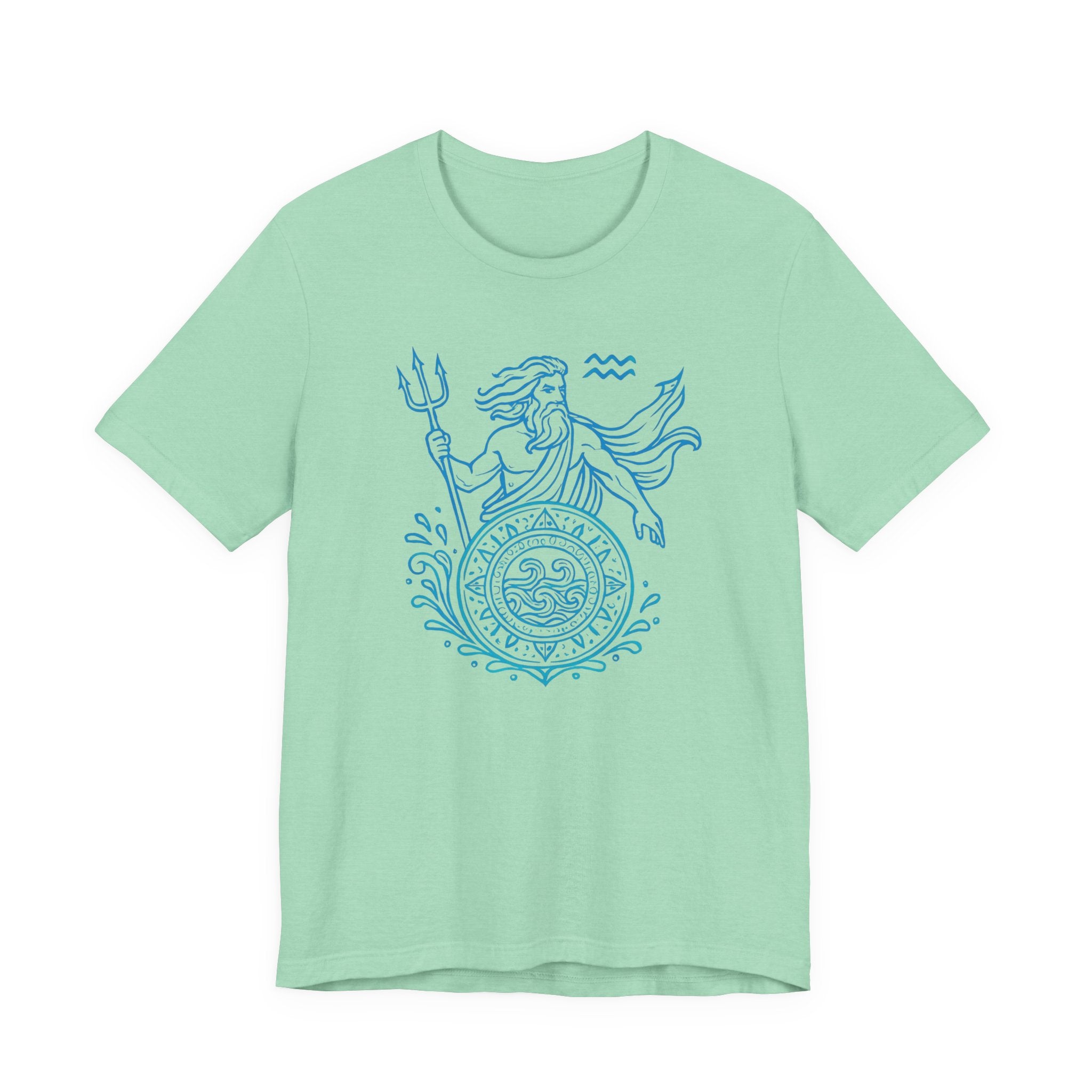 Astrology Zodiac Aquarius Poseidon Mandala Unisex T-Shirt