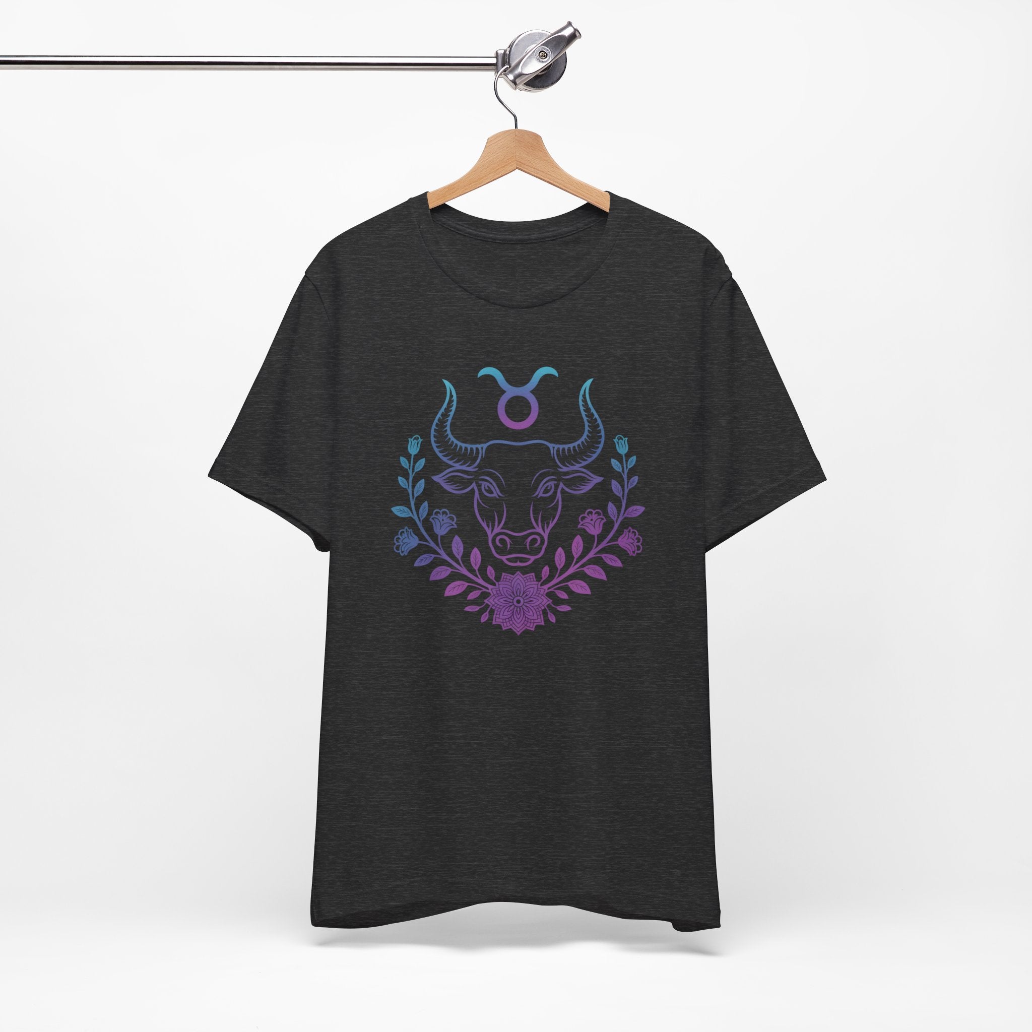 Astrology Zodiac Taurus Unisex Flower Mandala T-Shirt