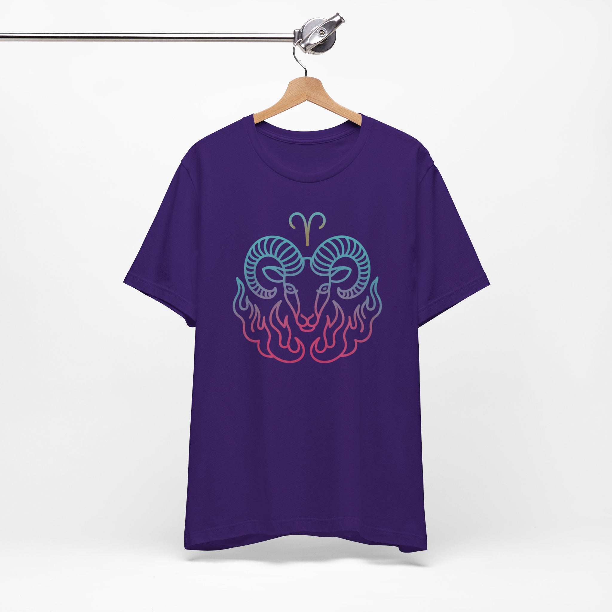 Astrology Zodiac Aries Neon Unisex T-Shirt