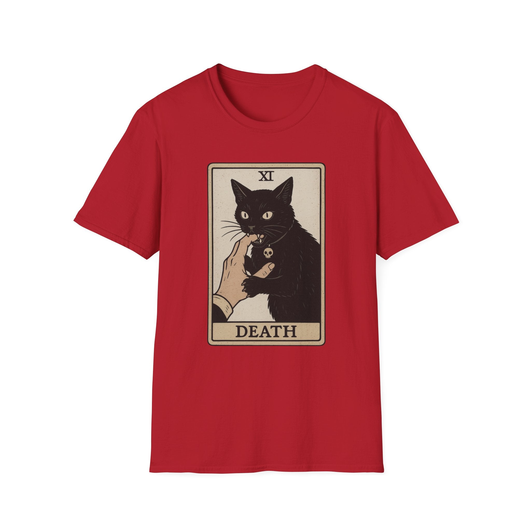 Death Tarot Card Black Cat Unisex T-Shirt