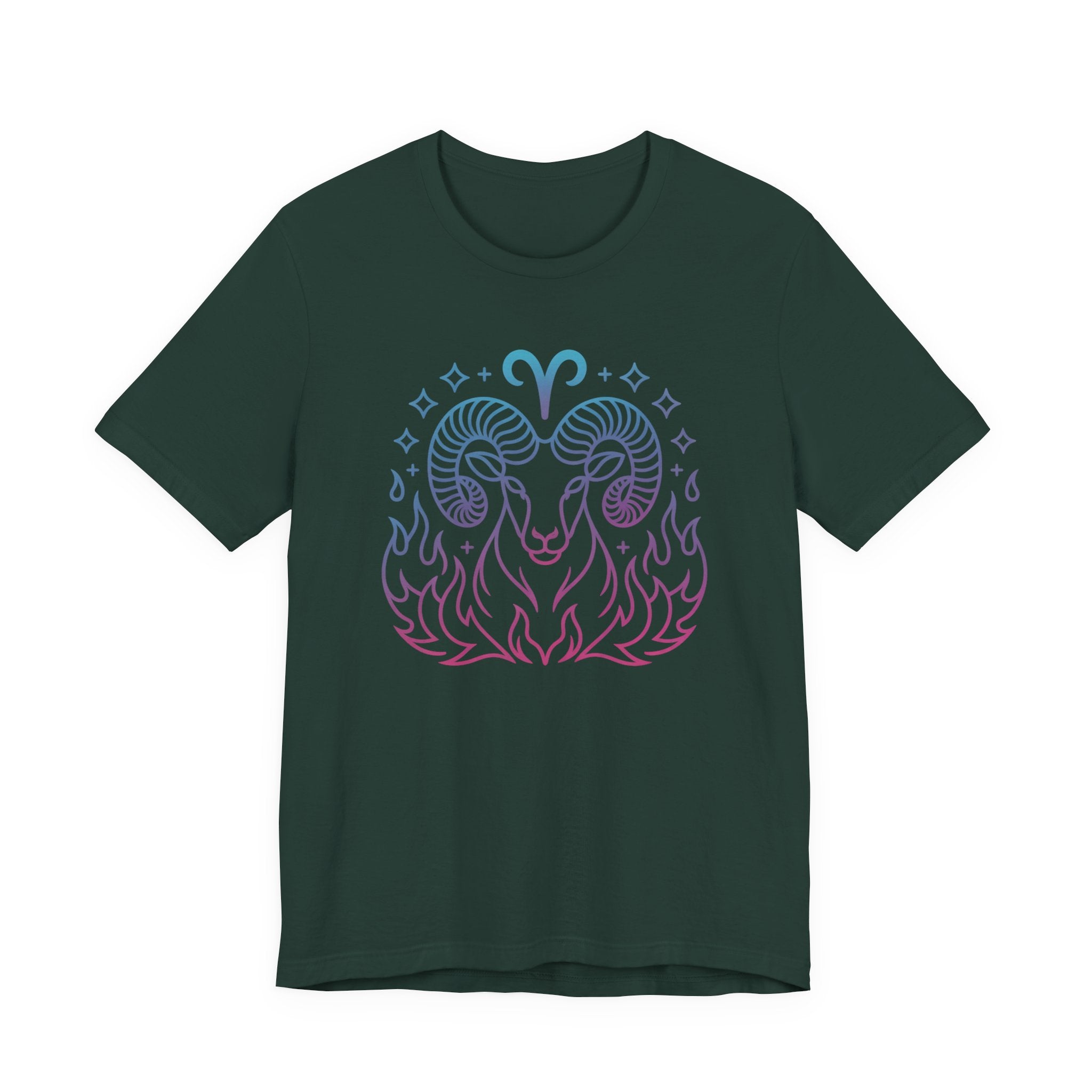 Astrology Zodiac Aries Neon Unisex T-Shirt