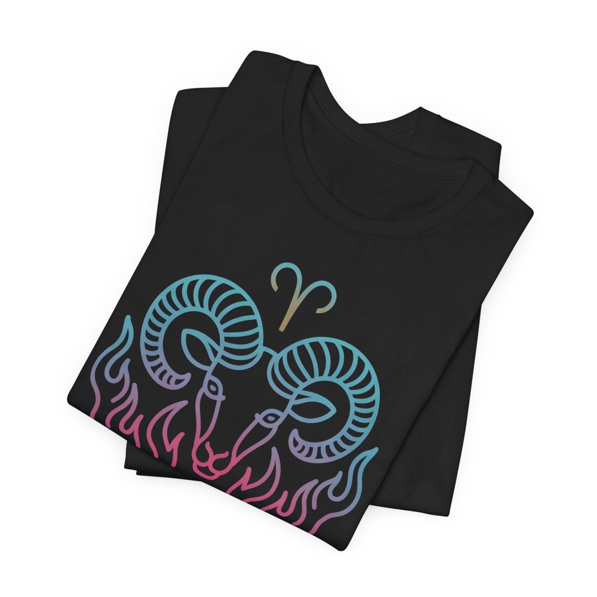 Astrology Zodiac Aries Neon Unisex T-Shirt