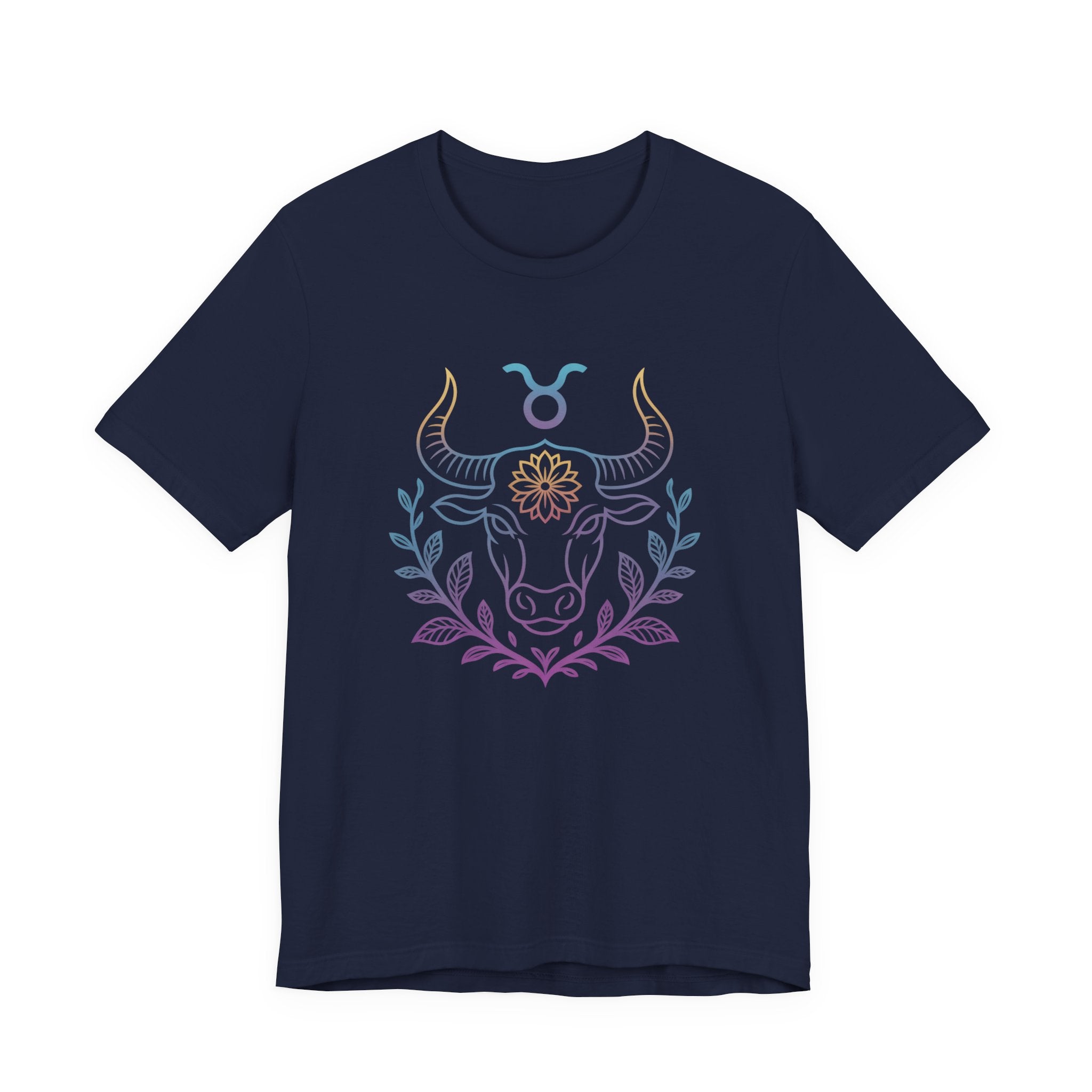 Astrology Zodiac Taurus Unisex Flower Mandala T-Shirt