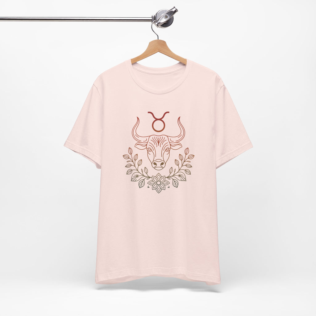 Astrology Zodiac Taurus Unisex Flower T-Shirt