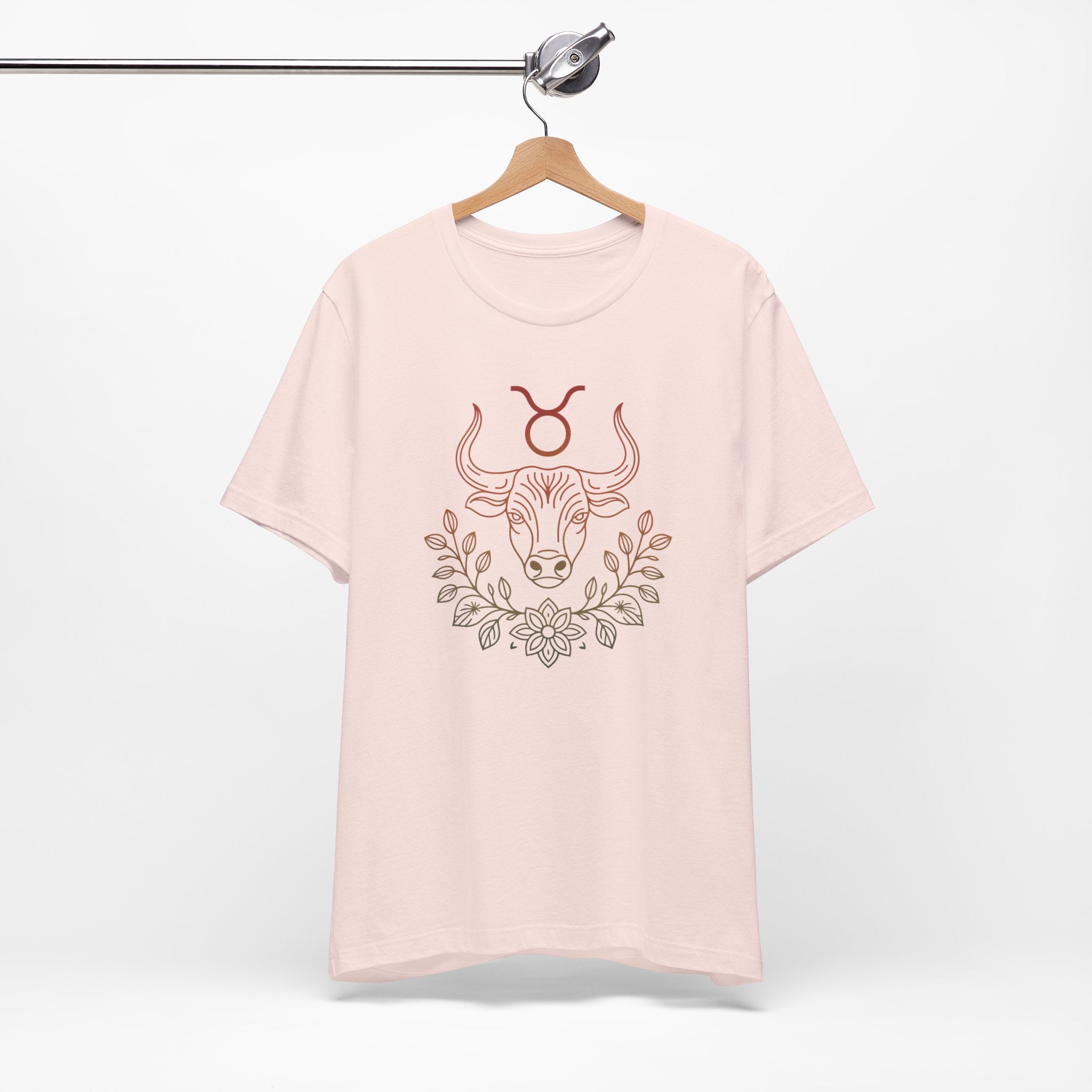 Astrology Zodiac Taurus Unisex Flower T-Shirt