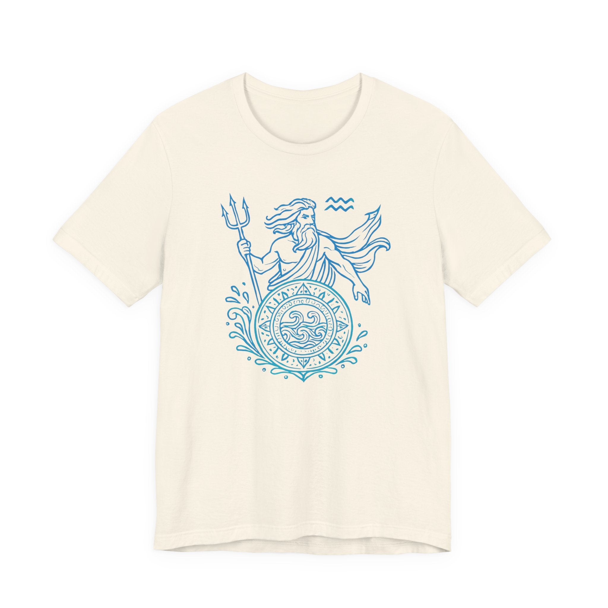 Astrology Zodiac Aquarius Poseidon Mandala Unisex T-Shirt