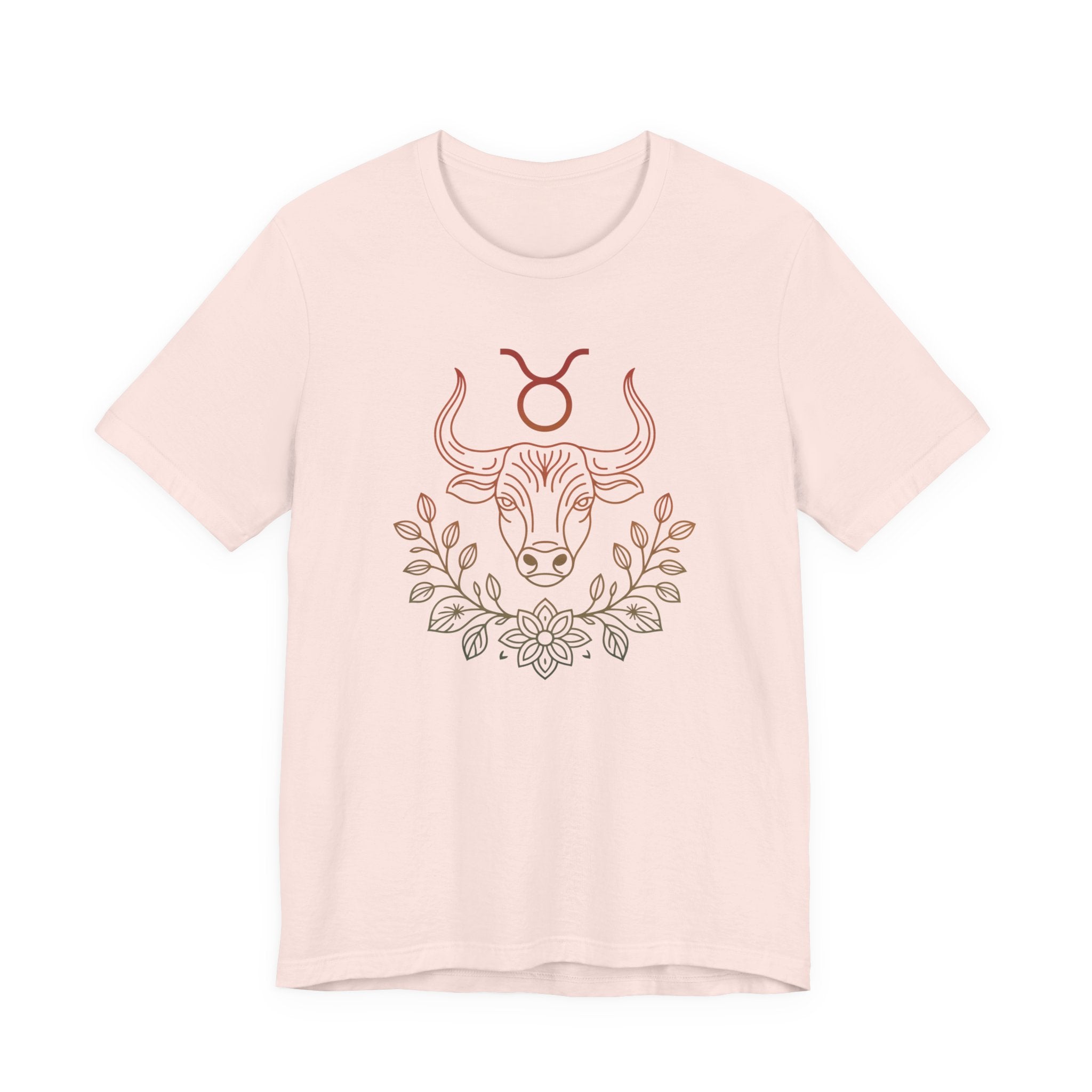 Astrology Zodiac Taurus Unisex Flower T-Shirt