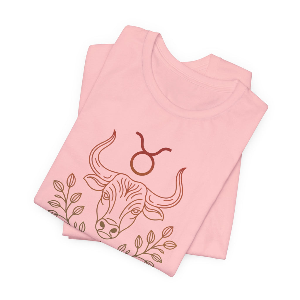 Astrology Zodiac Taurus Unisex Flower T-Shirt