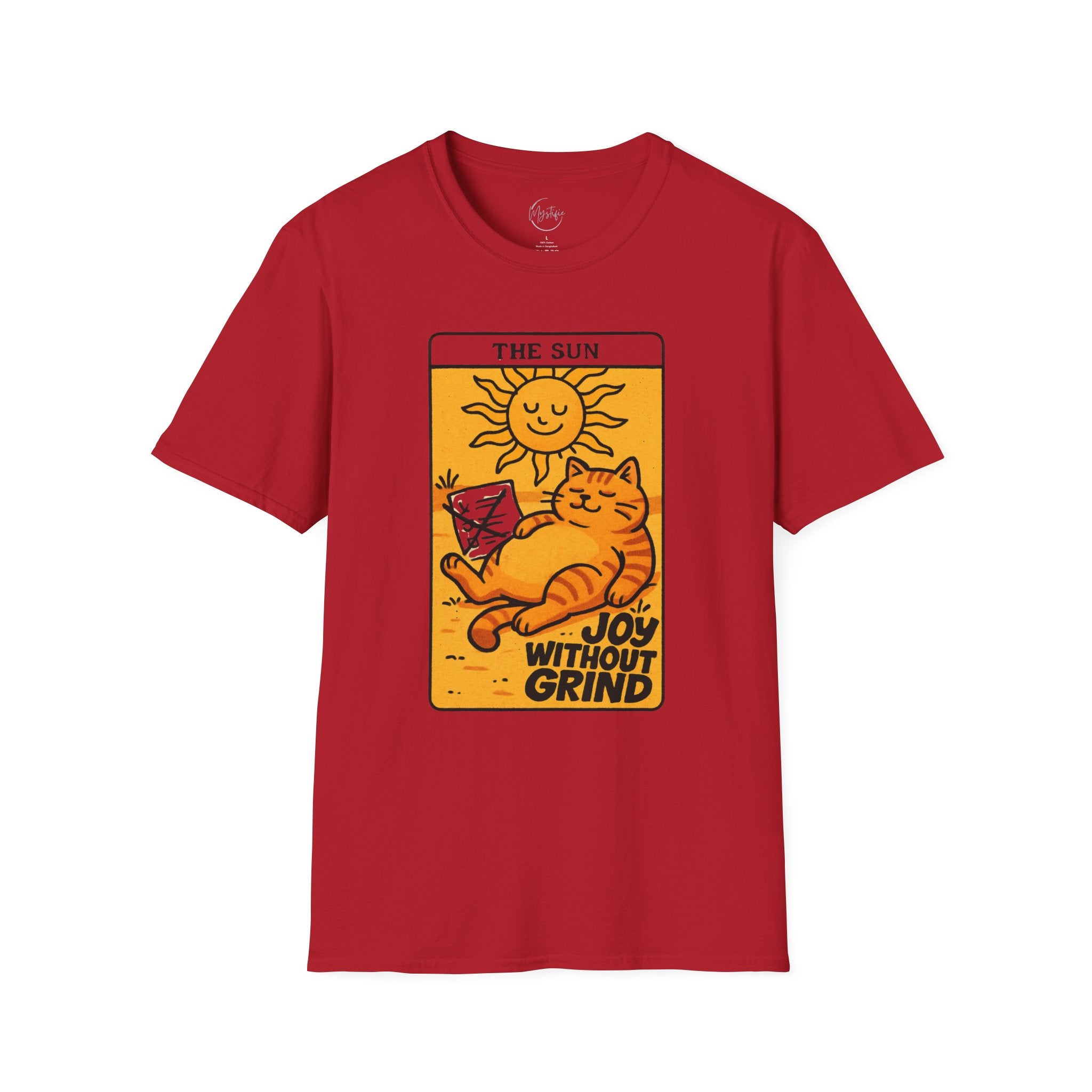 The Sun Tarot Cat Unisex T-Shirt — Joy Without Grind Graphic Tee