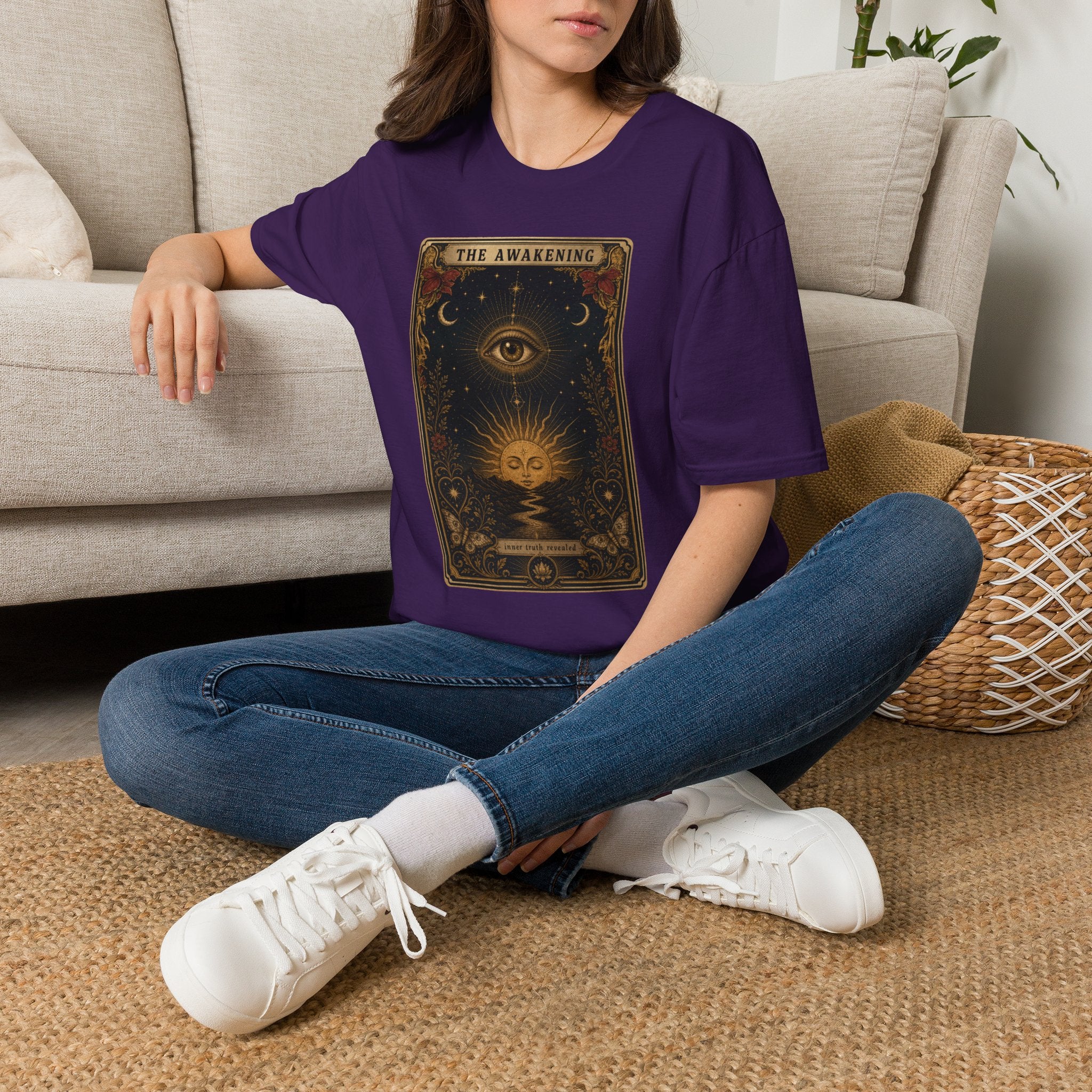 The Awakening Graphic Unisex T-Shirt — Mystic Eye Tarot Vintage Style