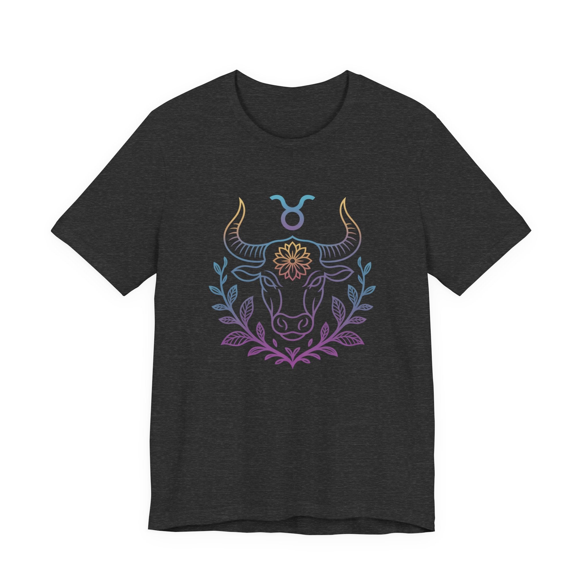 Astrology Zodiac Taurus Unisex Flower Mandala T-Shirt