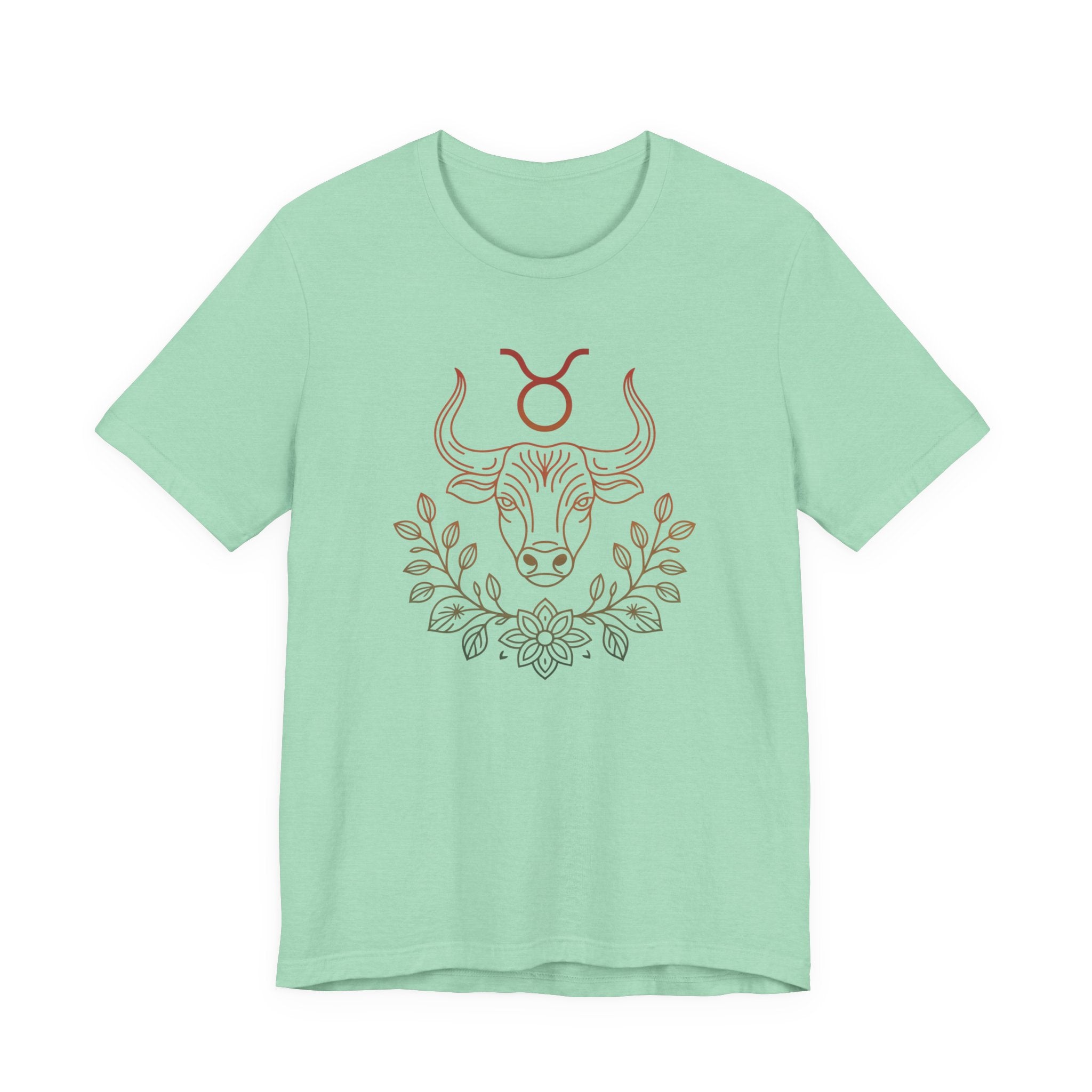 Astrology Zodiac Taurus Unisex Flower T-Shirt