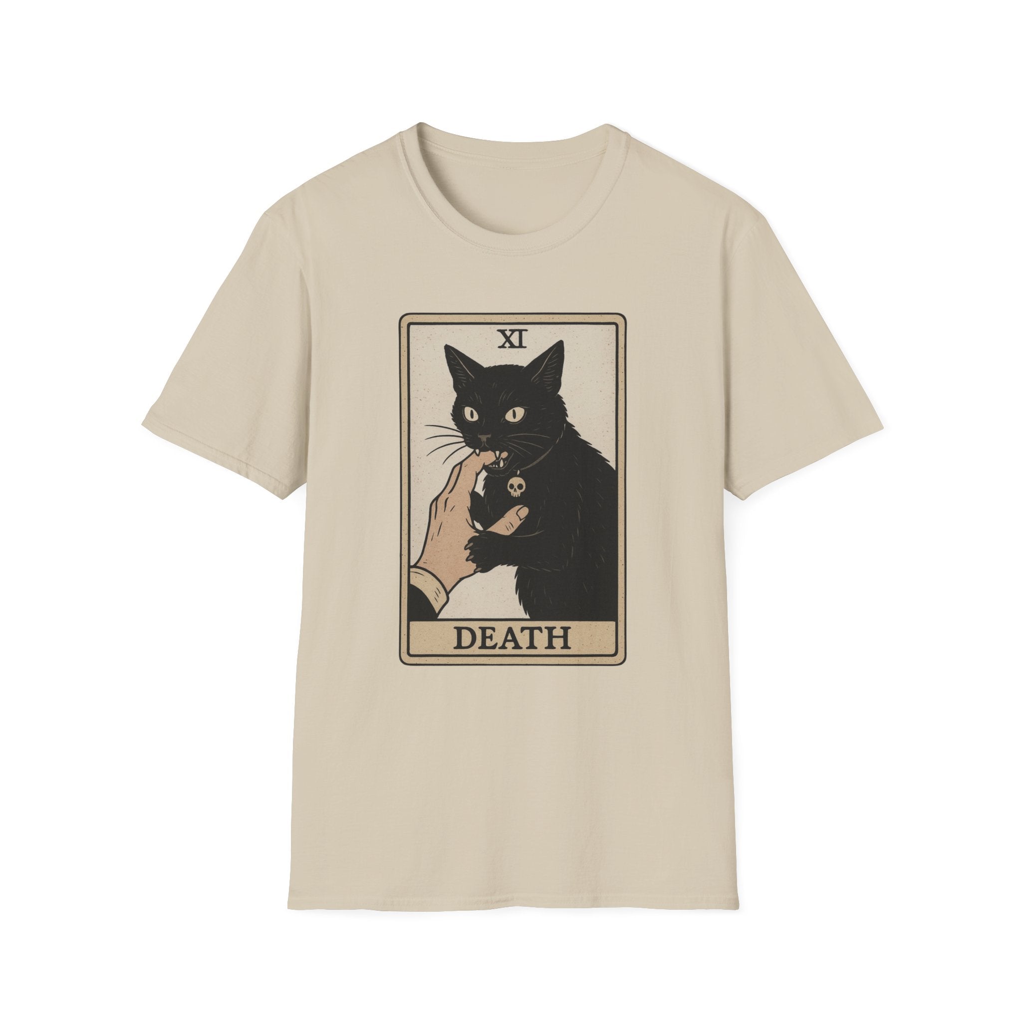 Death Tarot Card Black Cat Unisex T-Shirt