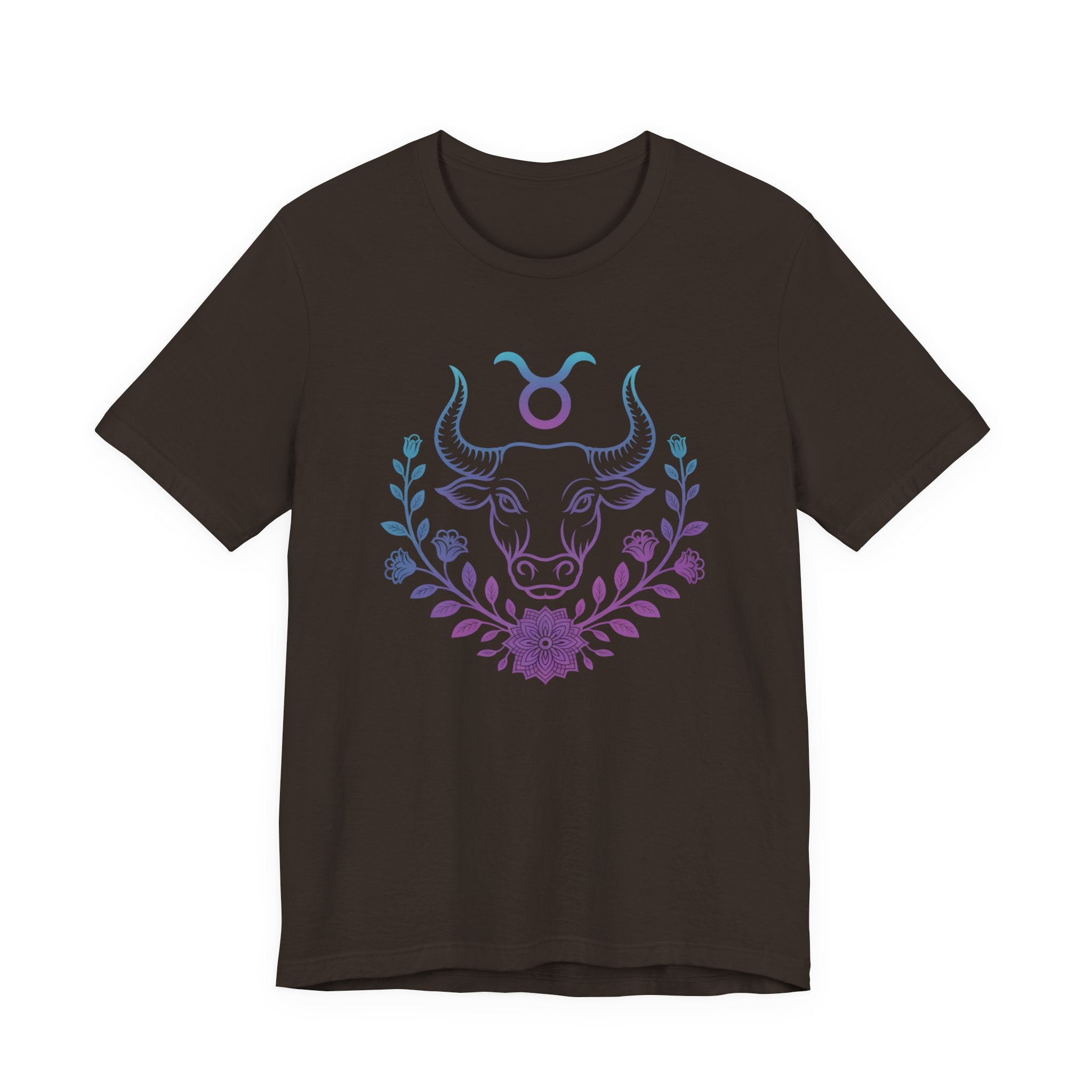 Astrology Zodiac Taurus Unisex Flower Mandala T-Shirt