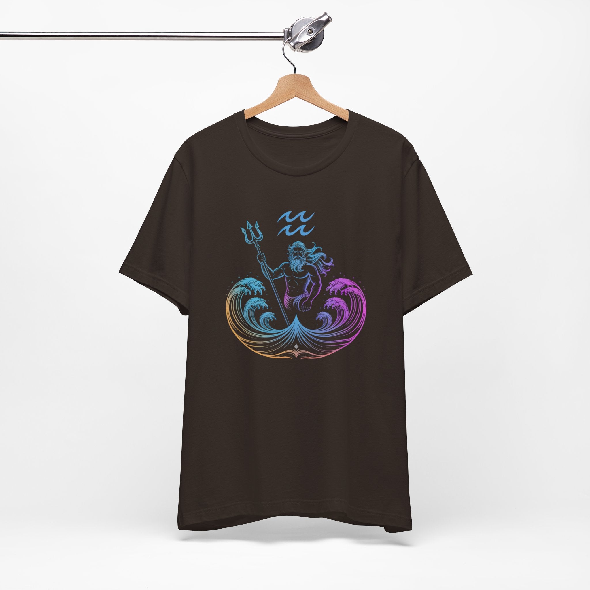 Astrology Zodiac Aquarius Poseidon Neon Unisex T-Shirt