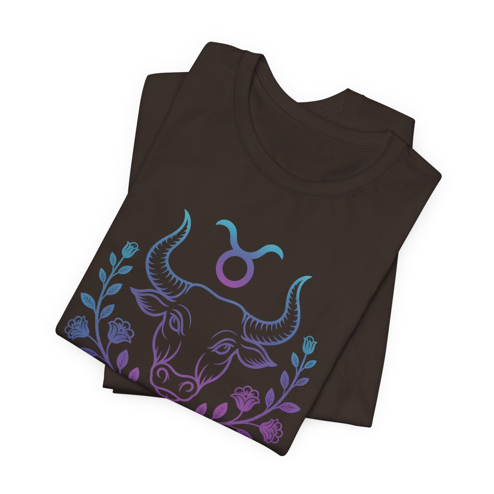 Astrology Zodiac Taurus Unisex Flower Mandala T-Shirt