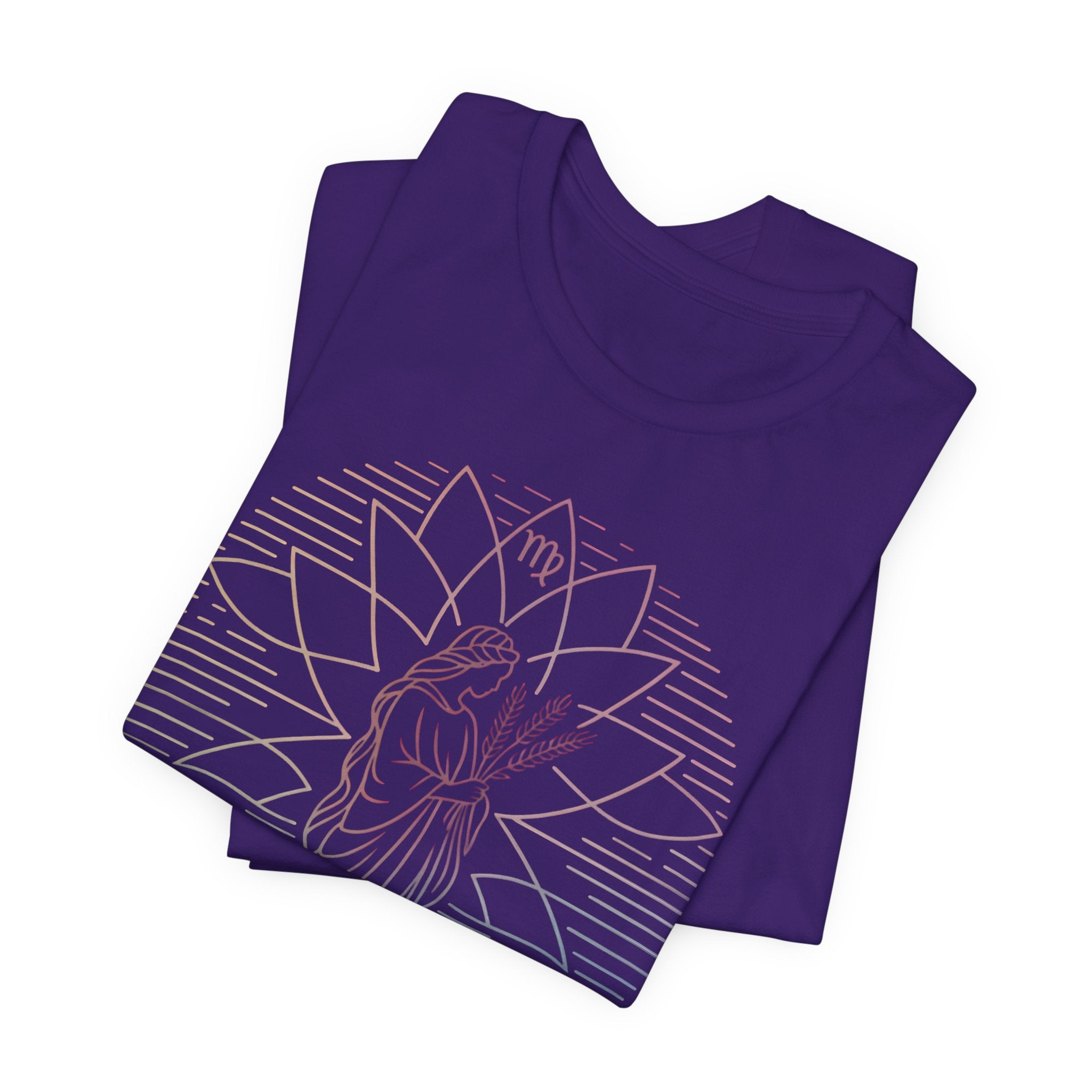 Astrology Zodiac Virgo Unisex Mandala  T-Shirt