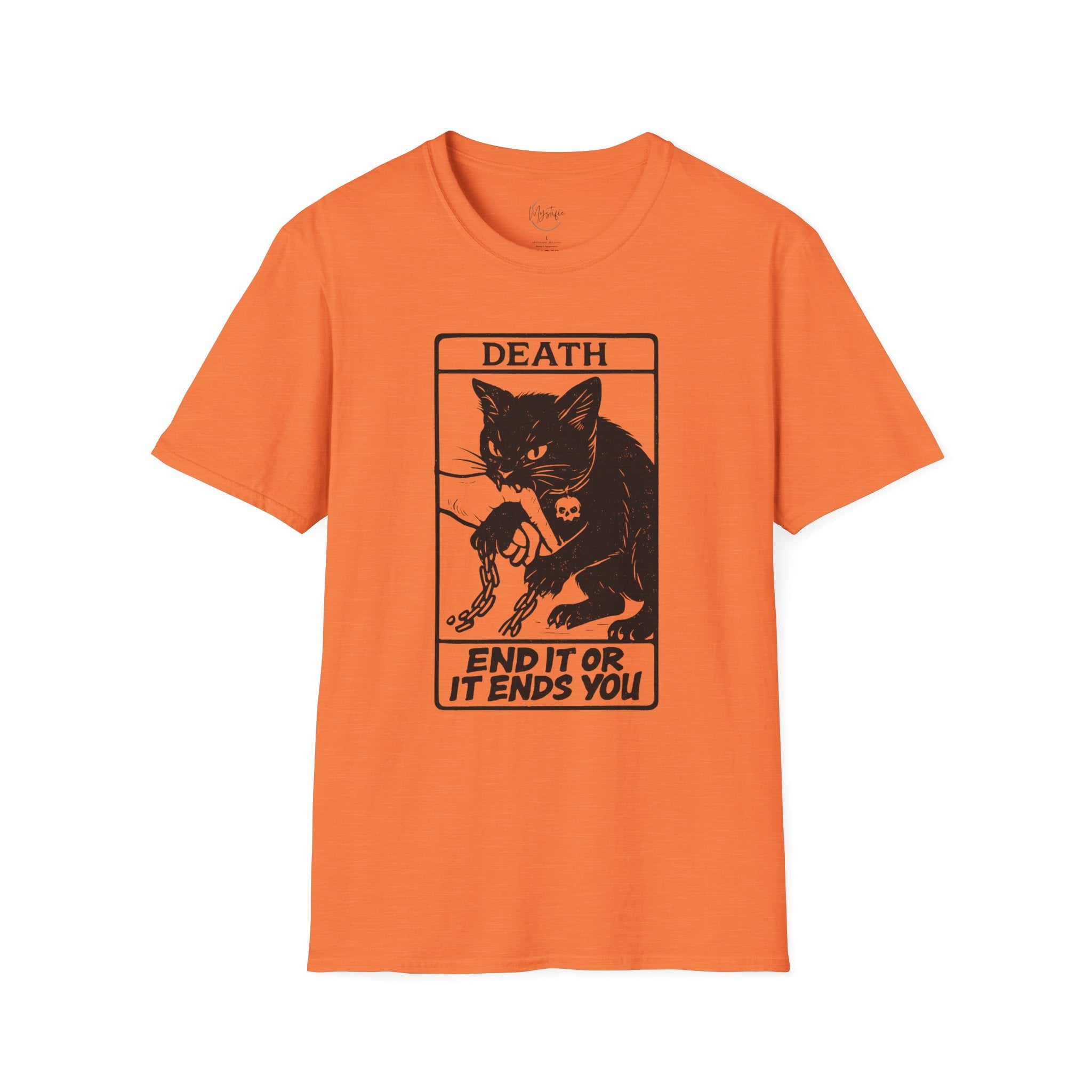 Tarot Card Death Black Cat Unisex T-Shirt