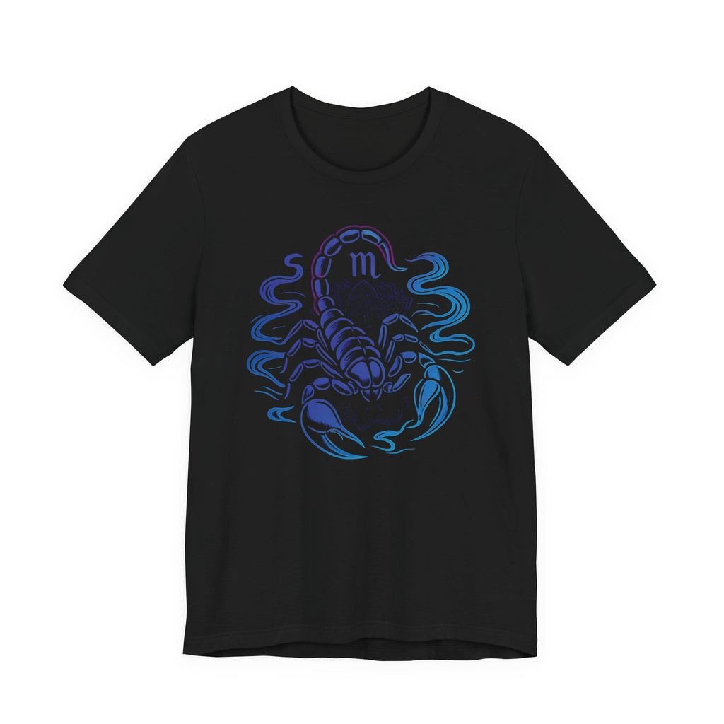 Astrology Zodiac Scorpio Neon Unisex Black T-Shirt