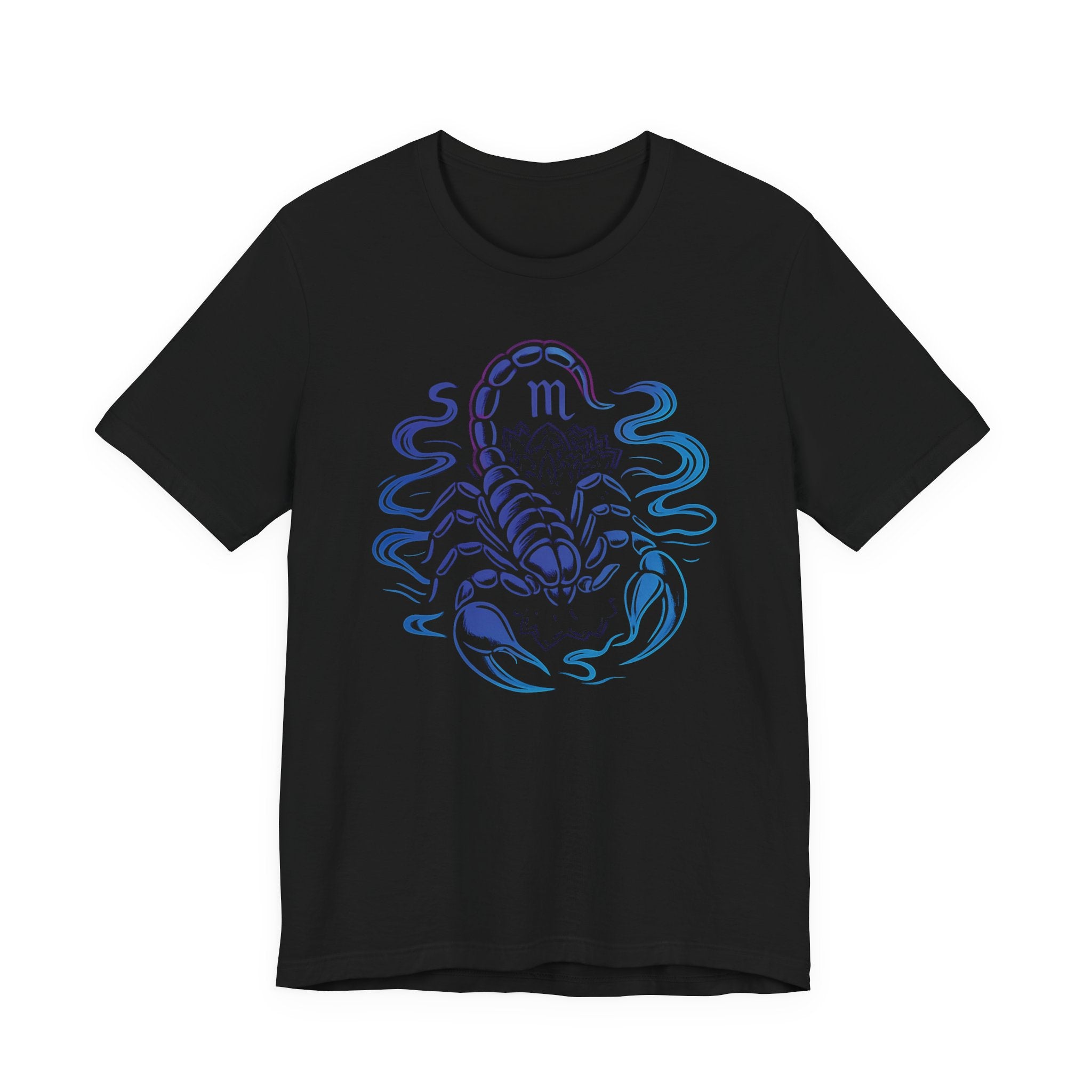 Astrology Zodiac Scorpio Neon Unisex Black T-Shirt