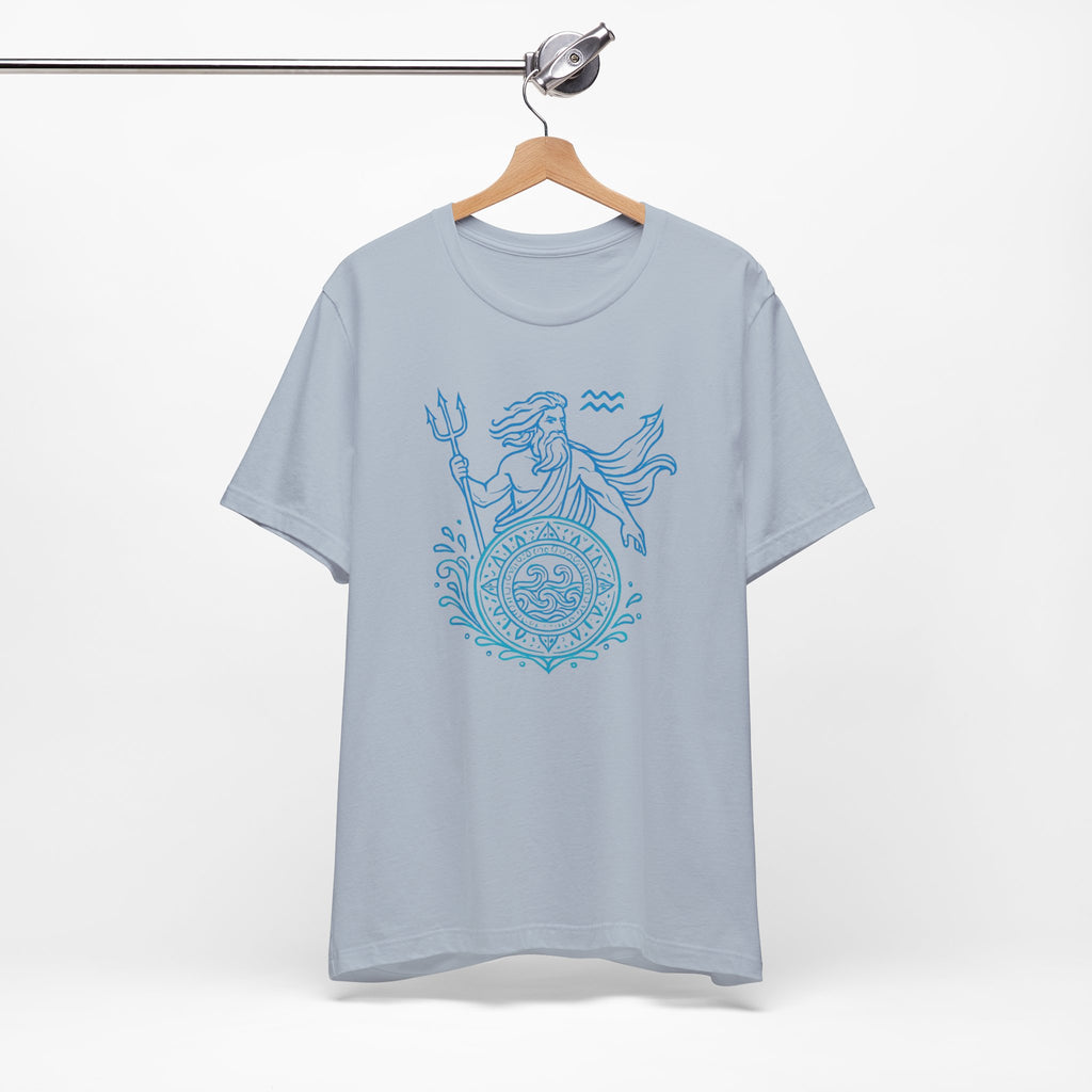 Astrology Zodiac Aquarius Poseidon Mandala Unisex T-Shirt