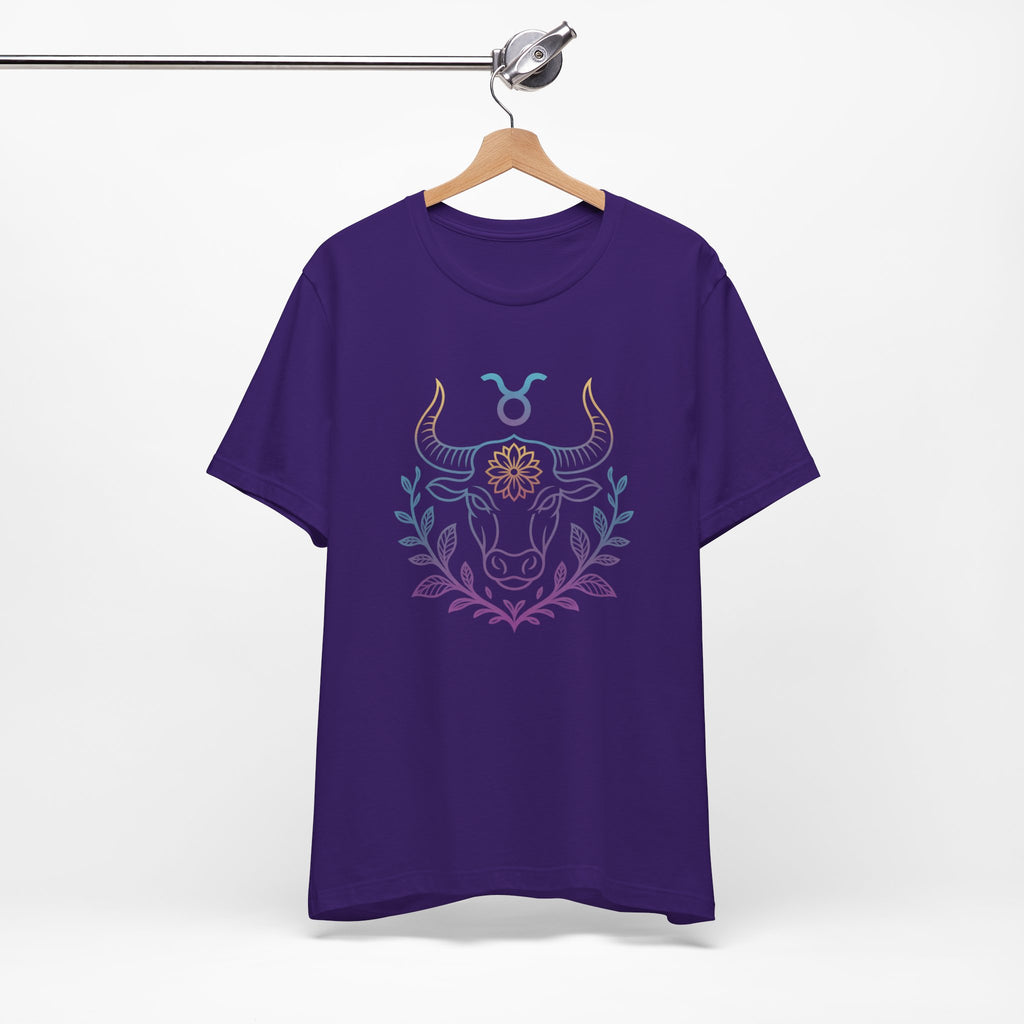 Astrology Zodiac Taurus Unisex Flower Mandala T-Shirt