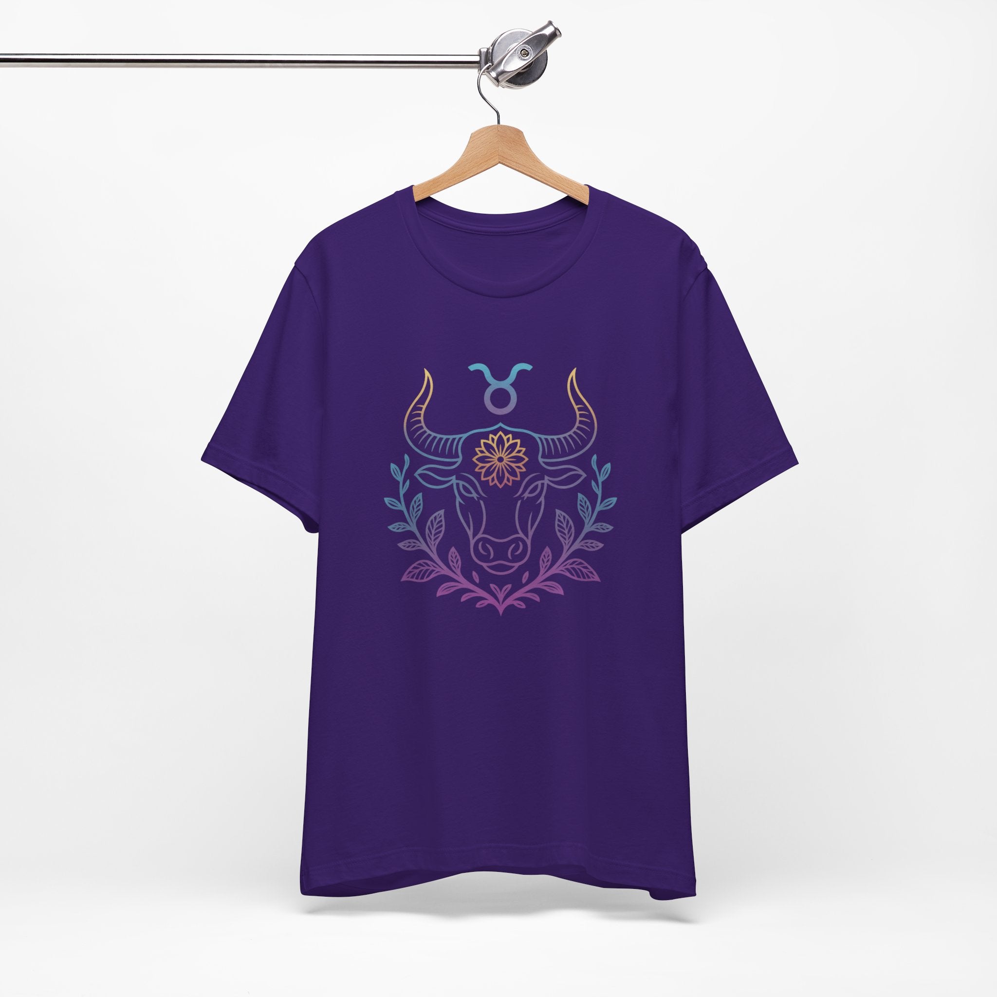 Astrology Zodiac Taurus Unisex Flower Mandala T-Shirt