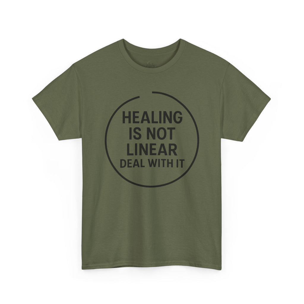 Healing Is Not Linear Deal With It Unisex Cotton T-Shirt