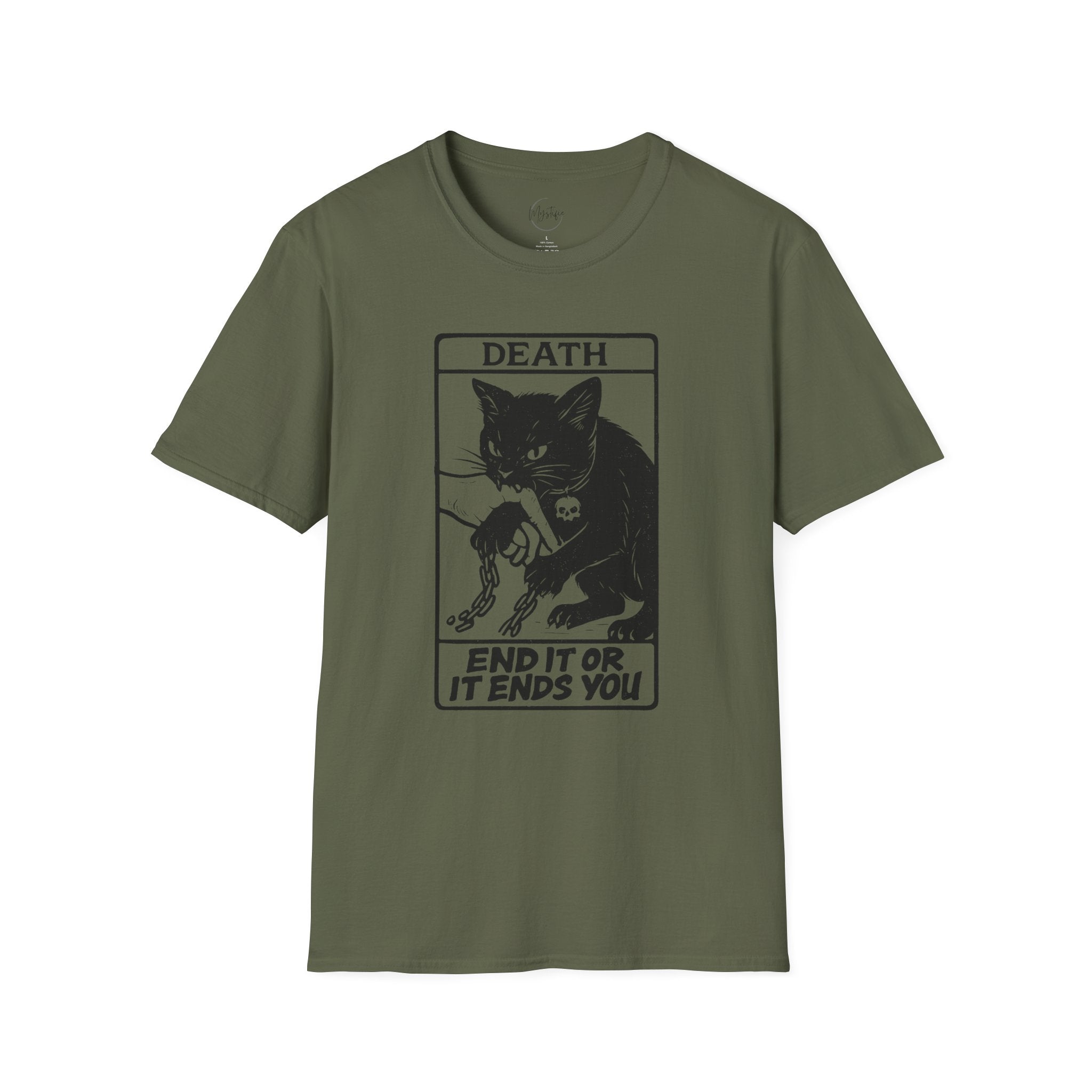 Tarot Card Death Black Cat Unisex T-Shirt