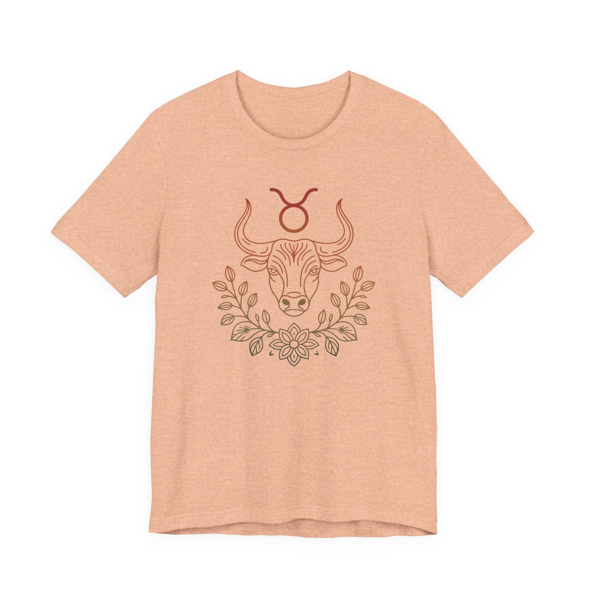 Astrology Zodiac Taurus Unisex Flower T-Shirt